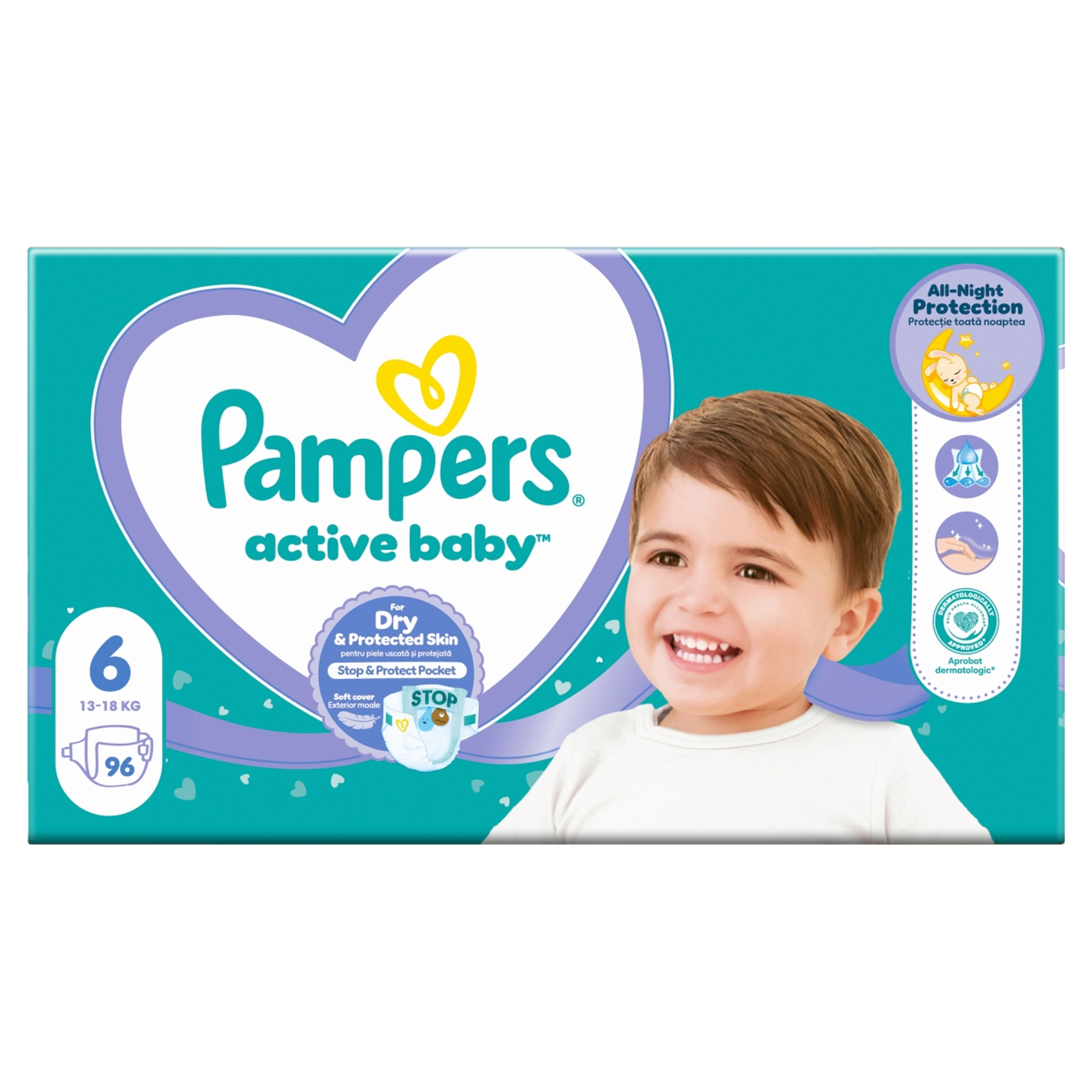 Pampers active baby mega pack+ 6-os 13-18kg - 96 db