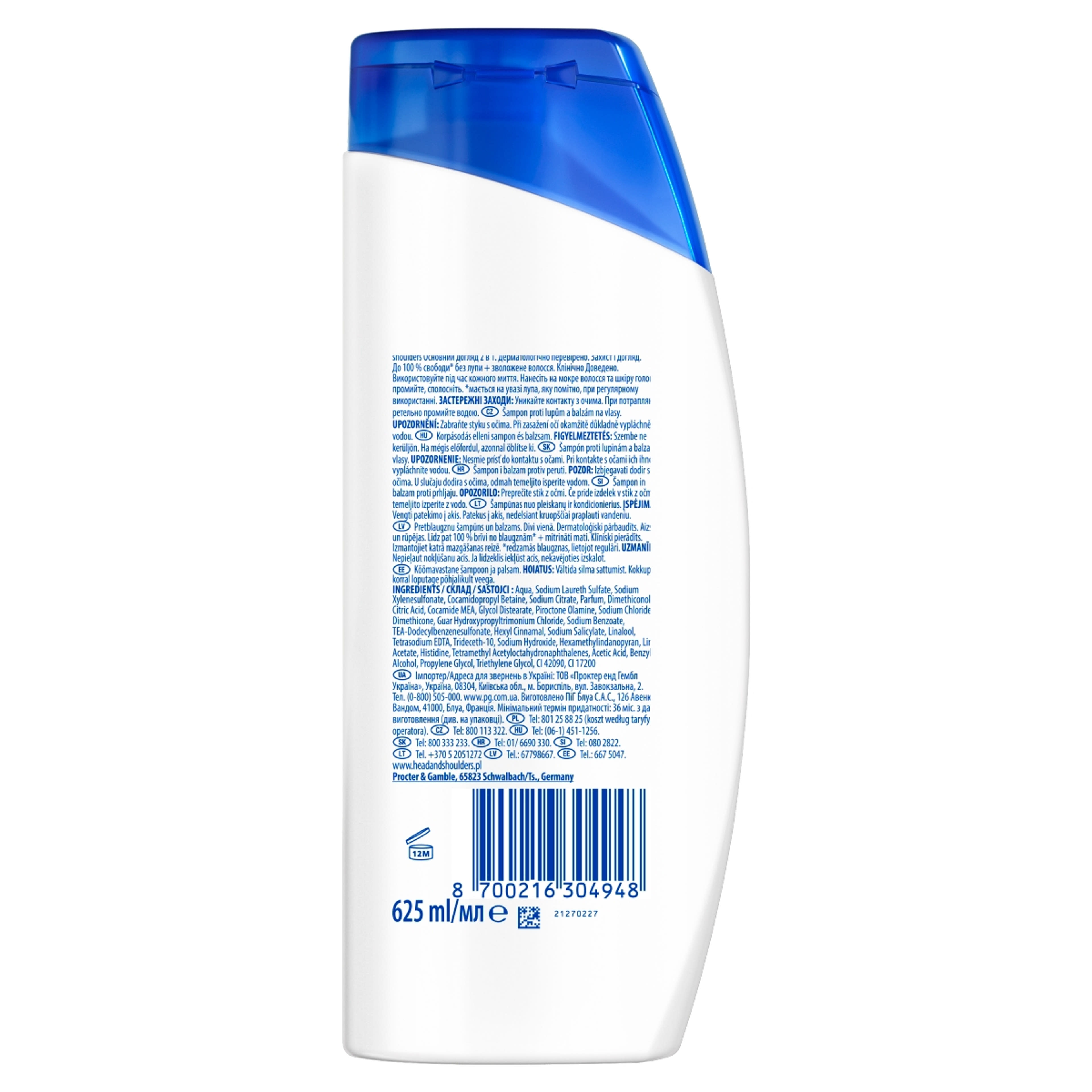 Head & Shoulders Classic Clean 2az1-ben korpásodás elleni sampon - 625 ml-2