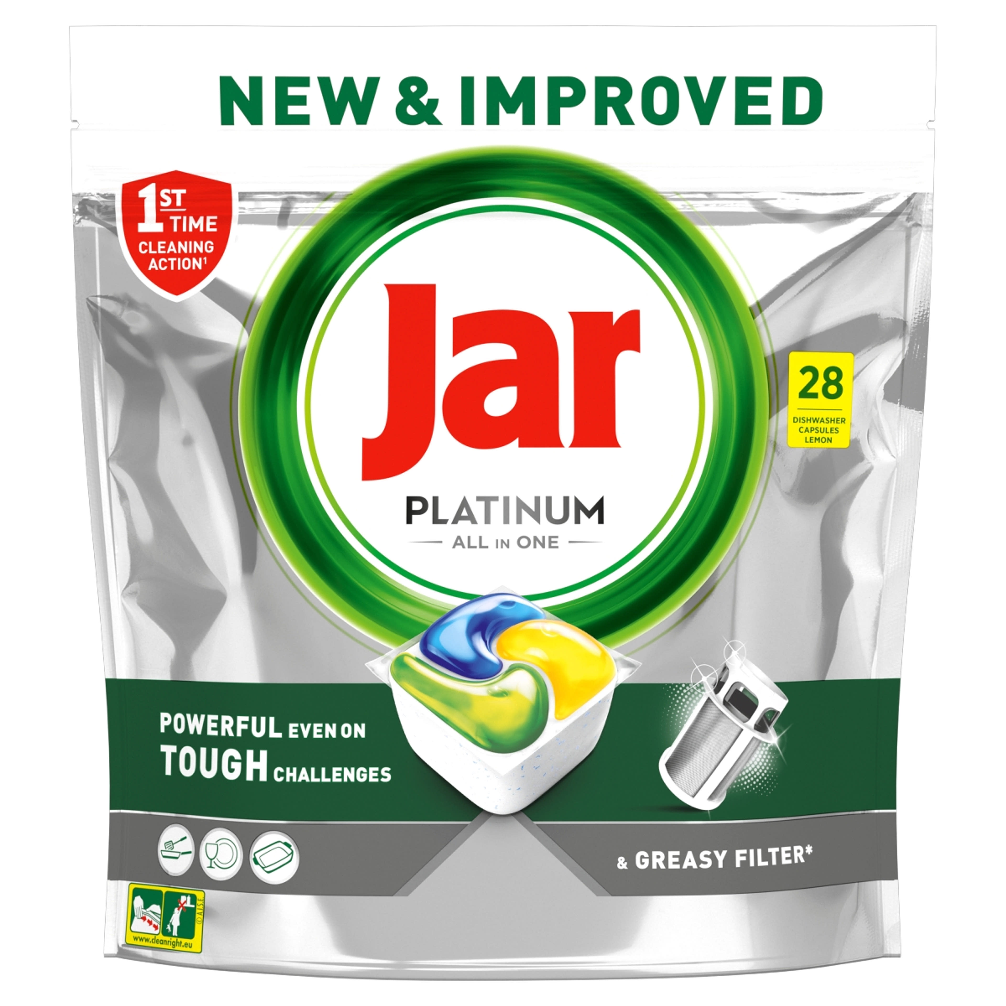 Jar Platinum Lemon All In One mosogatógép tabletta - 140 db