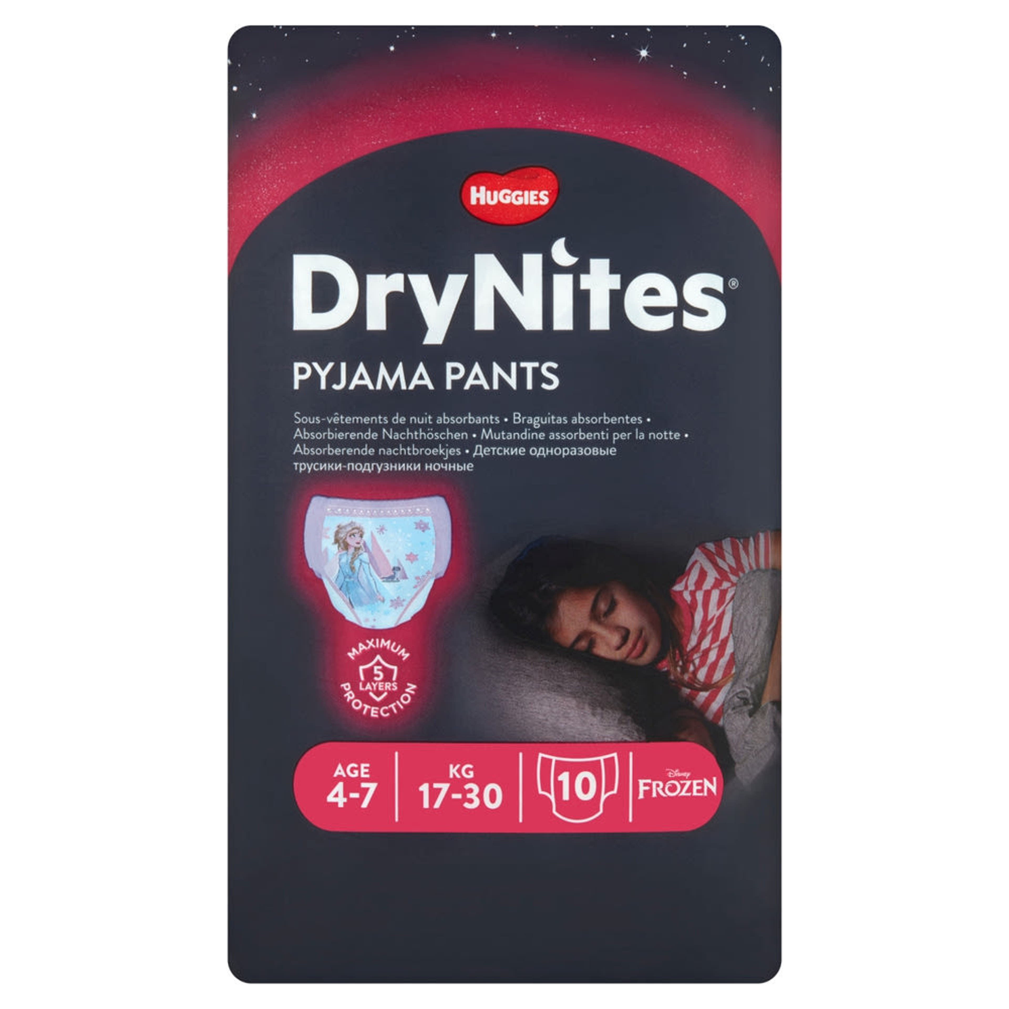 Huggies DryNites éjszakai bugyipelenka lányoknak 4-7 év - 10 db