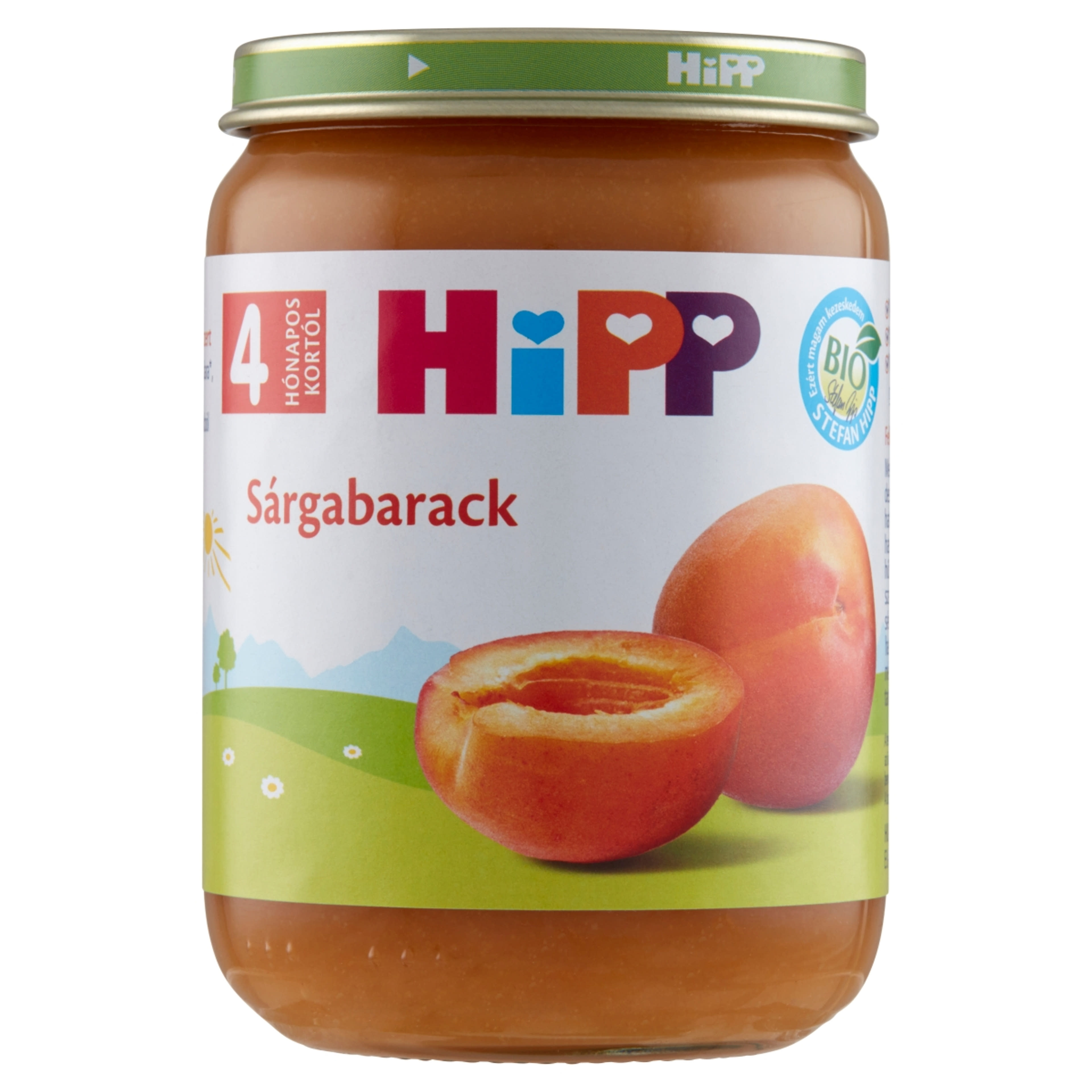 Hipp Bébiétel Sárgabarack Ízesítéssel 4 Hónapos Kortól - 190 g