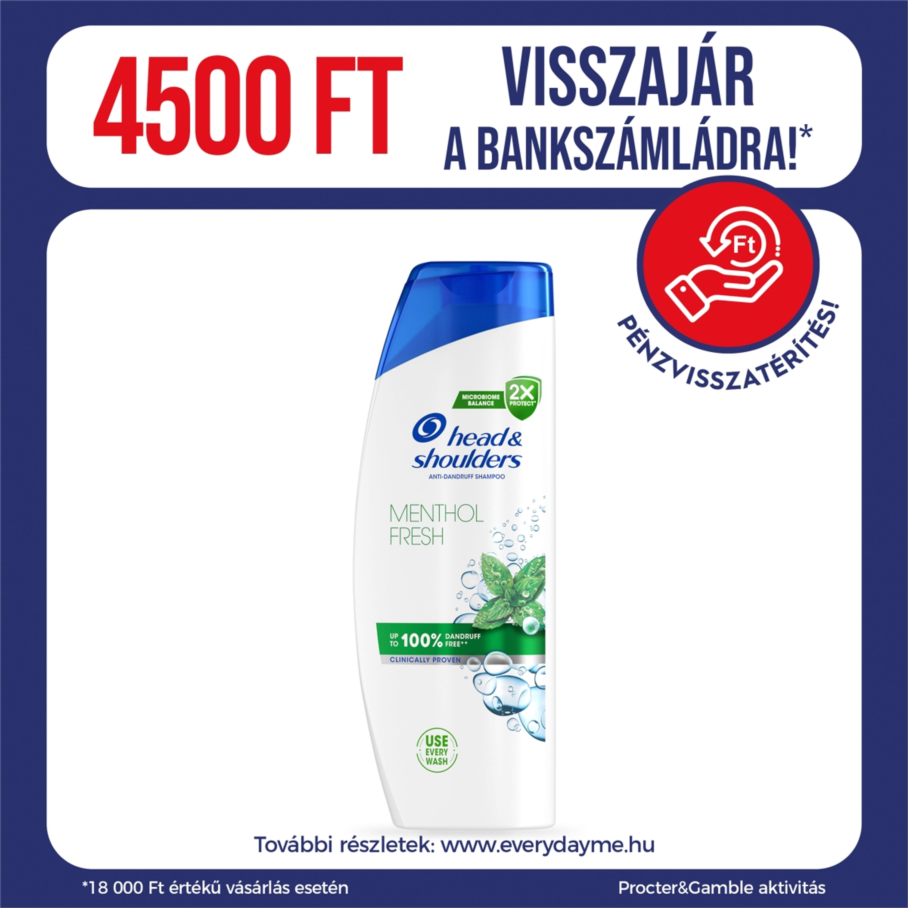 Head & Shoulders Menthol Korpáspdás Elleni sampon - 400 ml-1