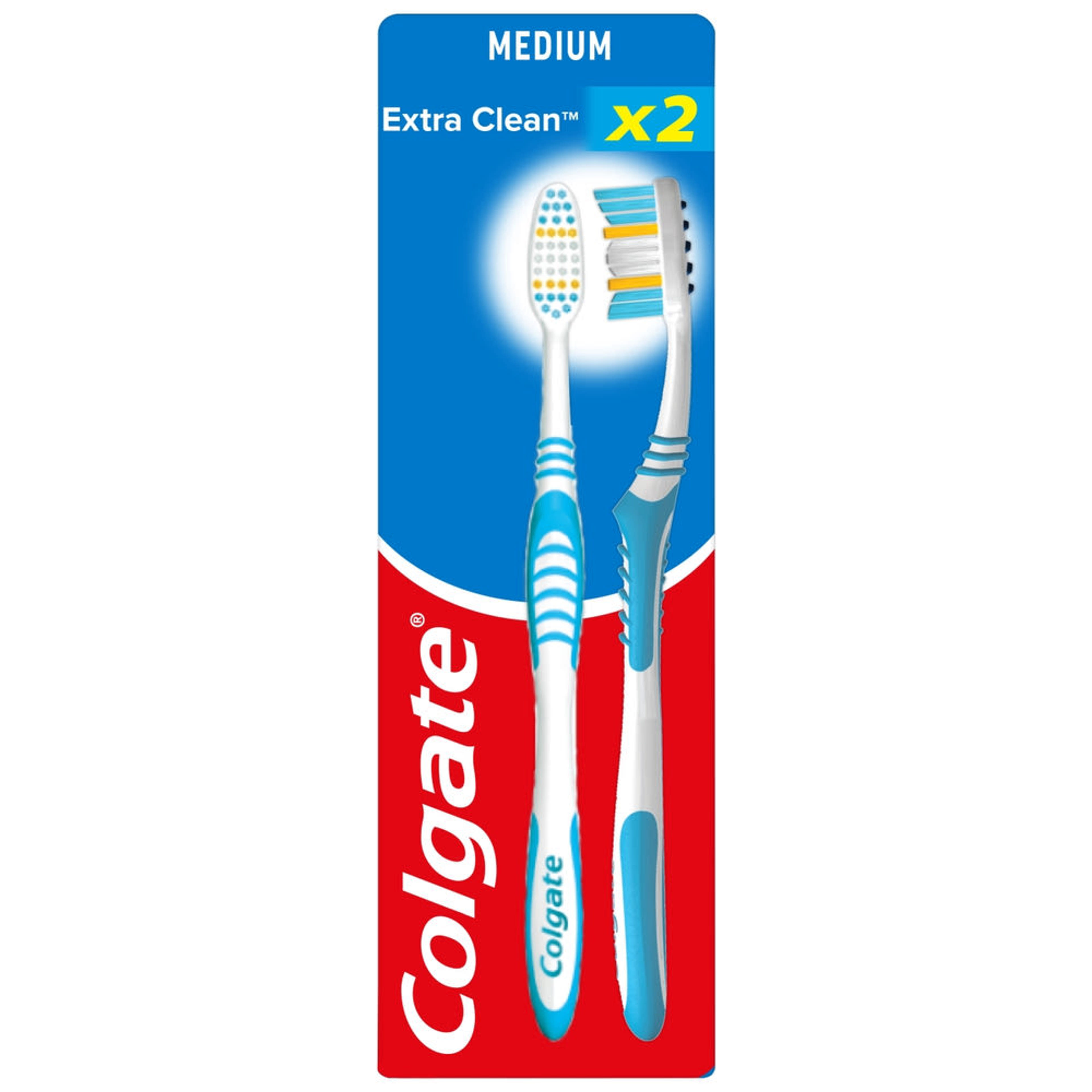 Colgate Extra Clean Duo fogkefe - 2 db