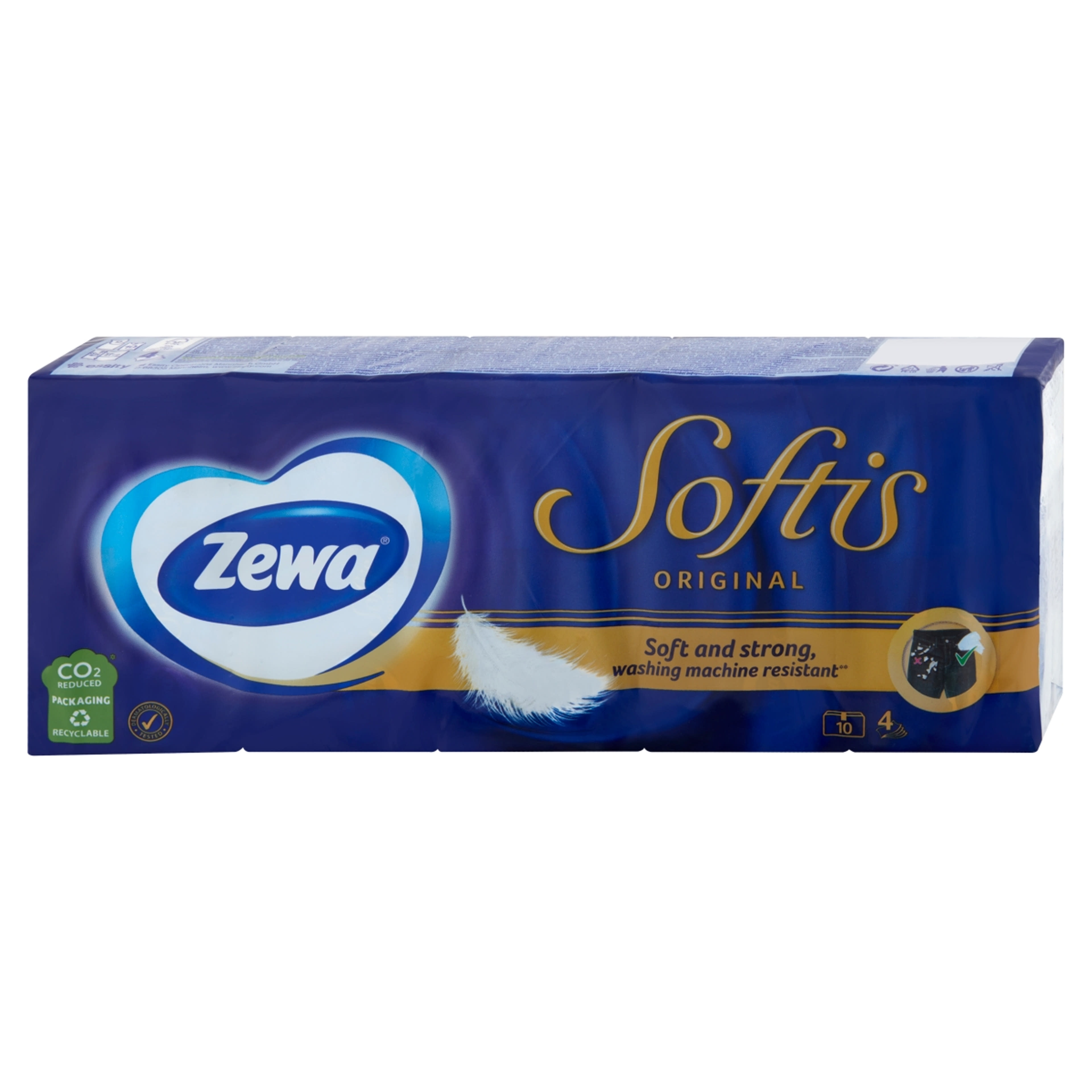 Zewa Softis papírzsebkendő, 3 rétegű 10x9 db - 90 db-6