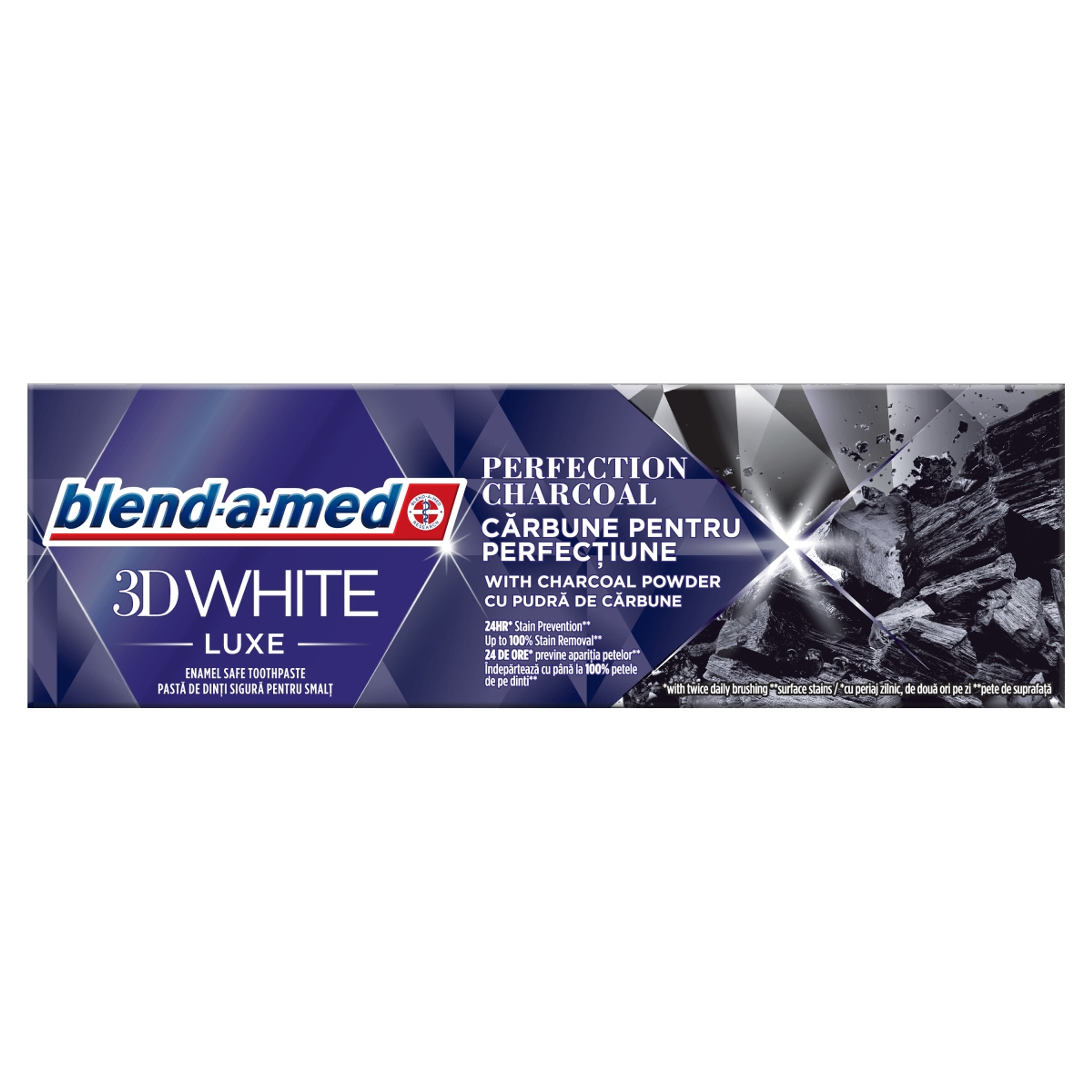 Blend-A-Med 3DWhite Luxe Charcoal fogkrém - 75 ml