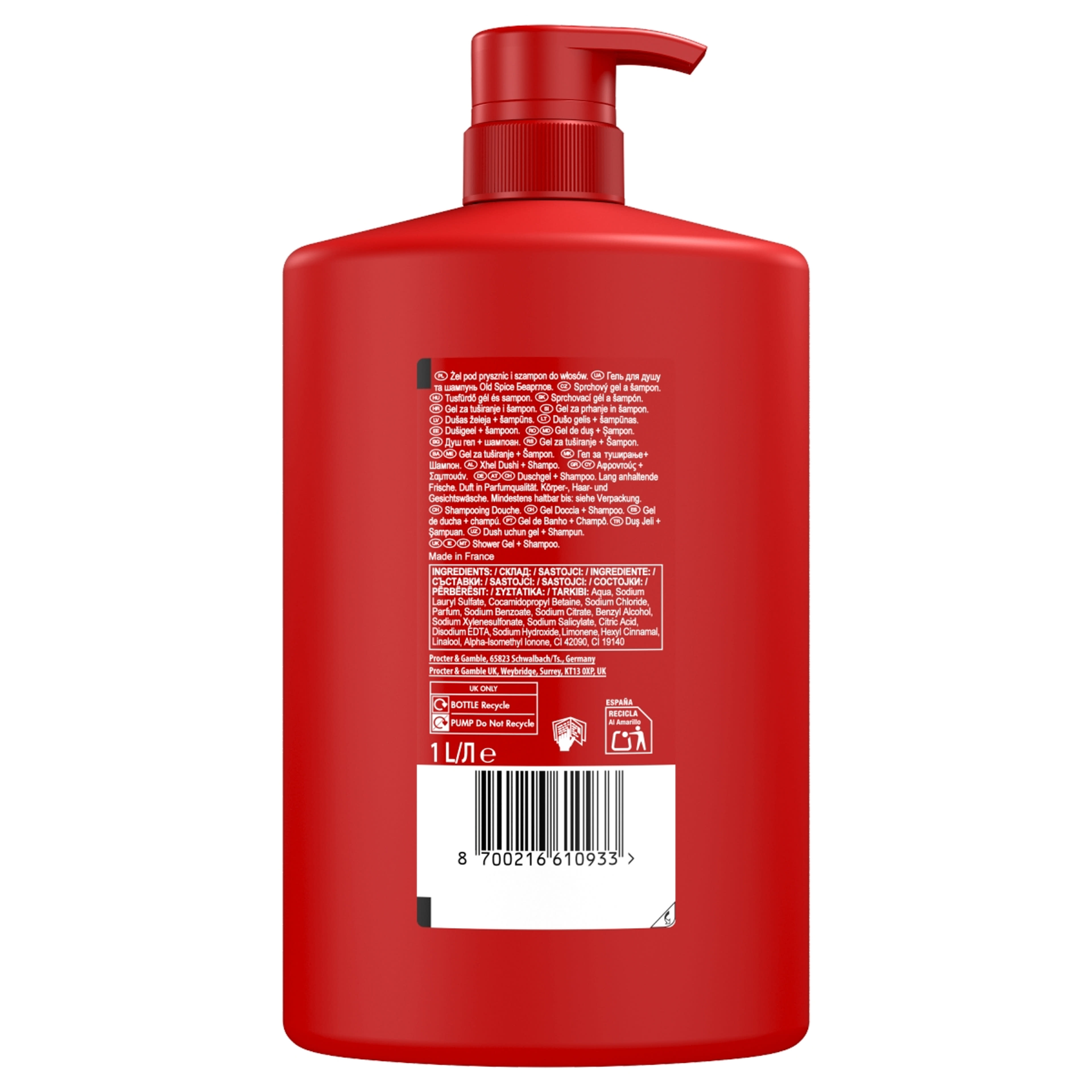 Old Spice Bearglove Férfi 3 az 1-ben sampon és tusfürdő - 1000 ml-2