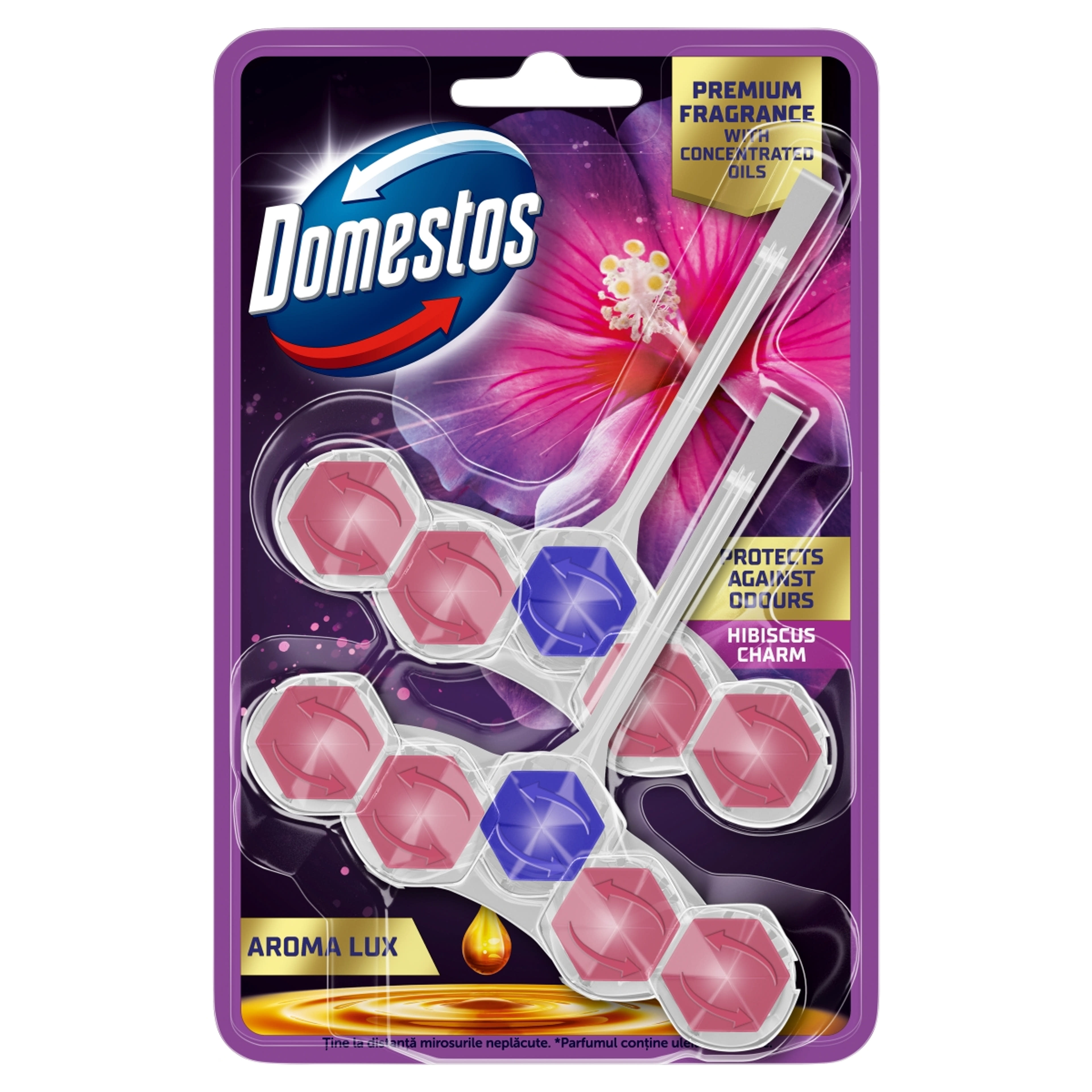 Domestos Aroma Lux Hibiscus Charm WC illatosító 2x50 g - 100 g-1