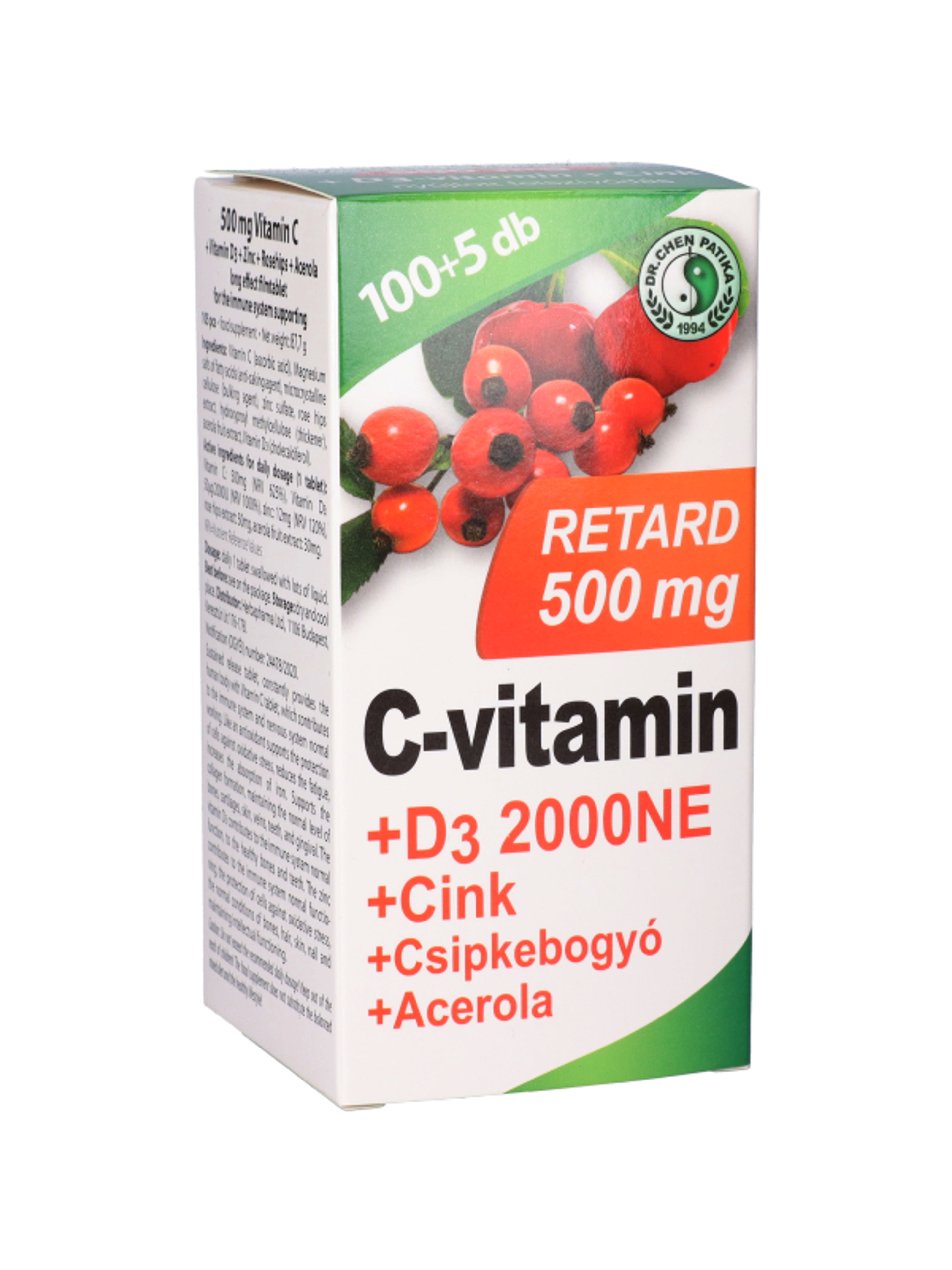 Dr.Chen Patika 500 mg C-vitamin+D3+cink tabletta - 105 db-1