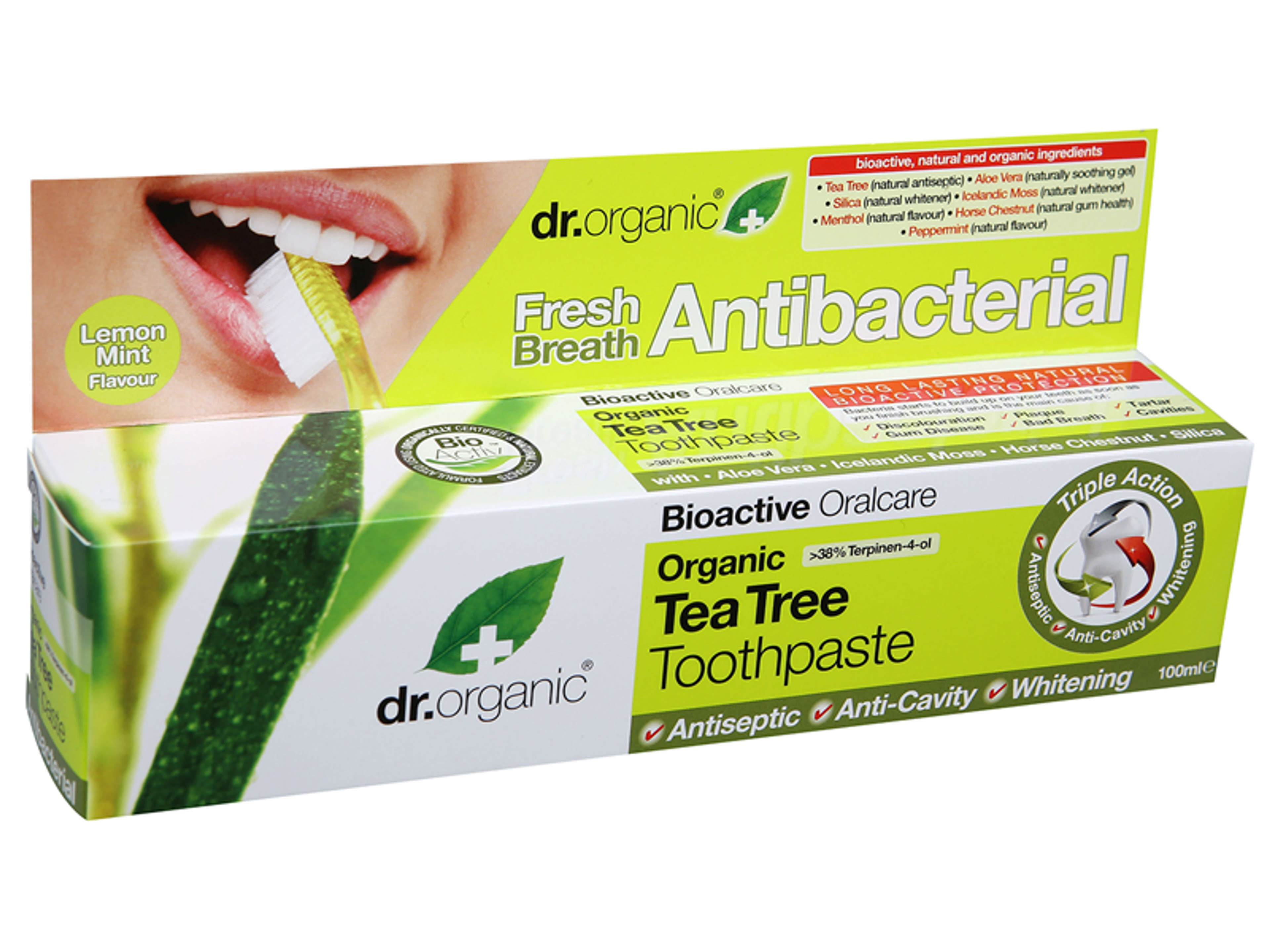 Dr.Organic Bio Teafaolajjal fogkrém - 100 ml