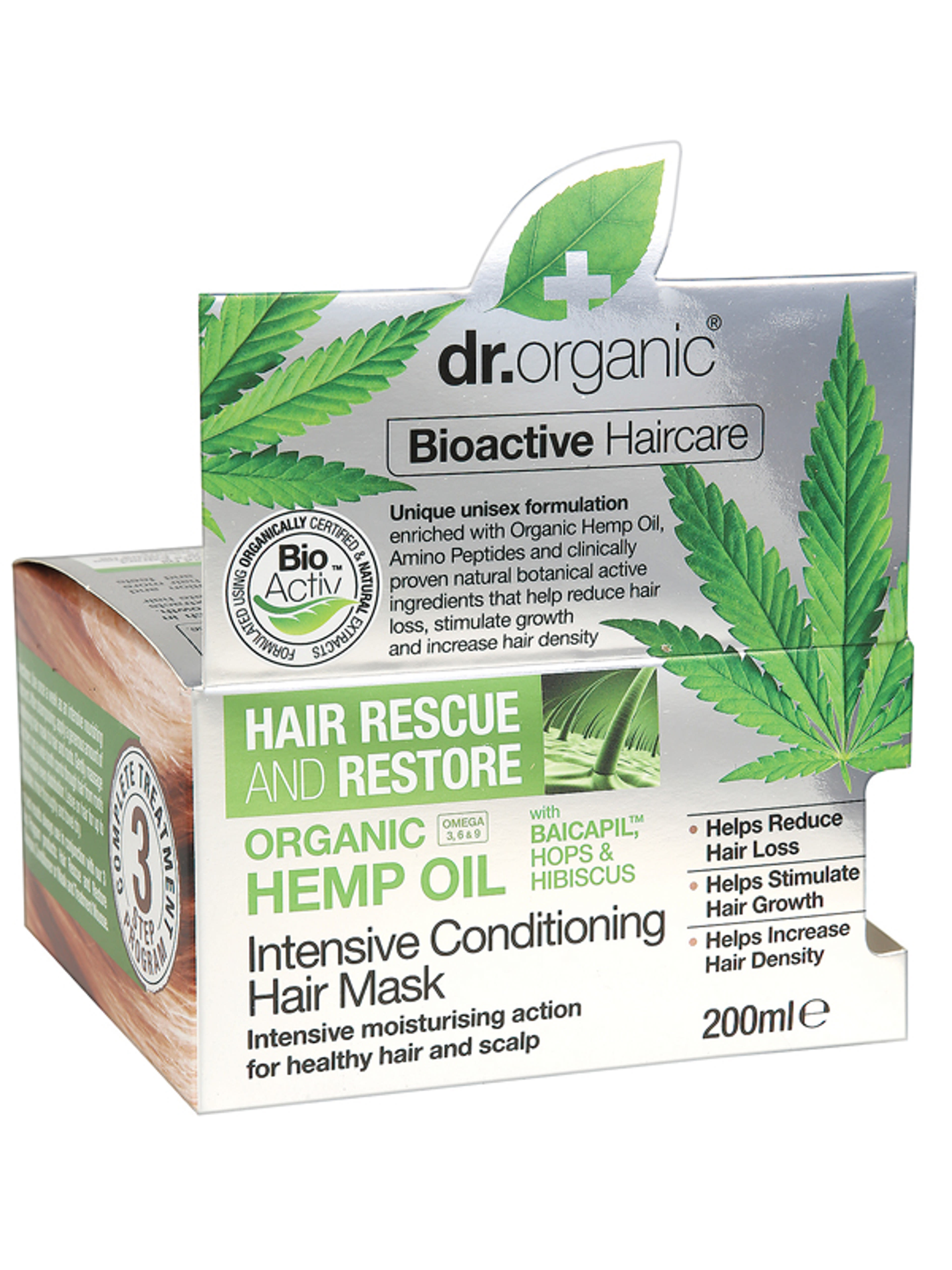 Dr.Organic Hajserkentő hajpakolás - 200 ml