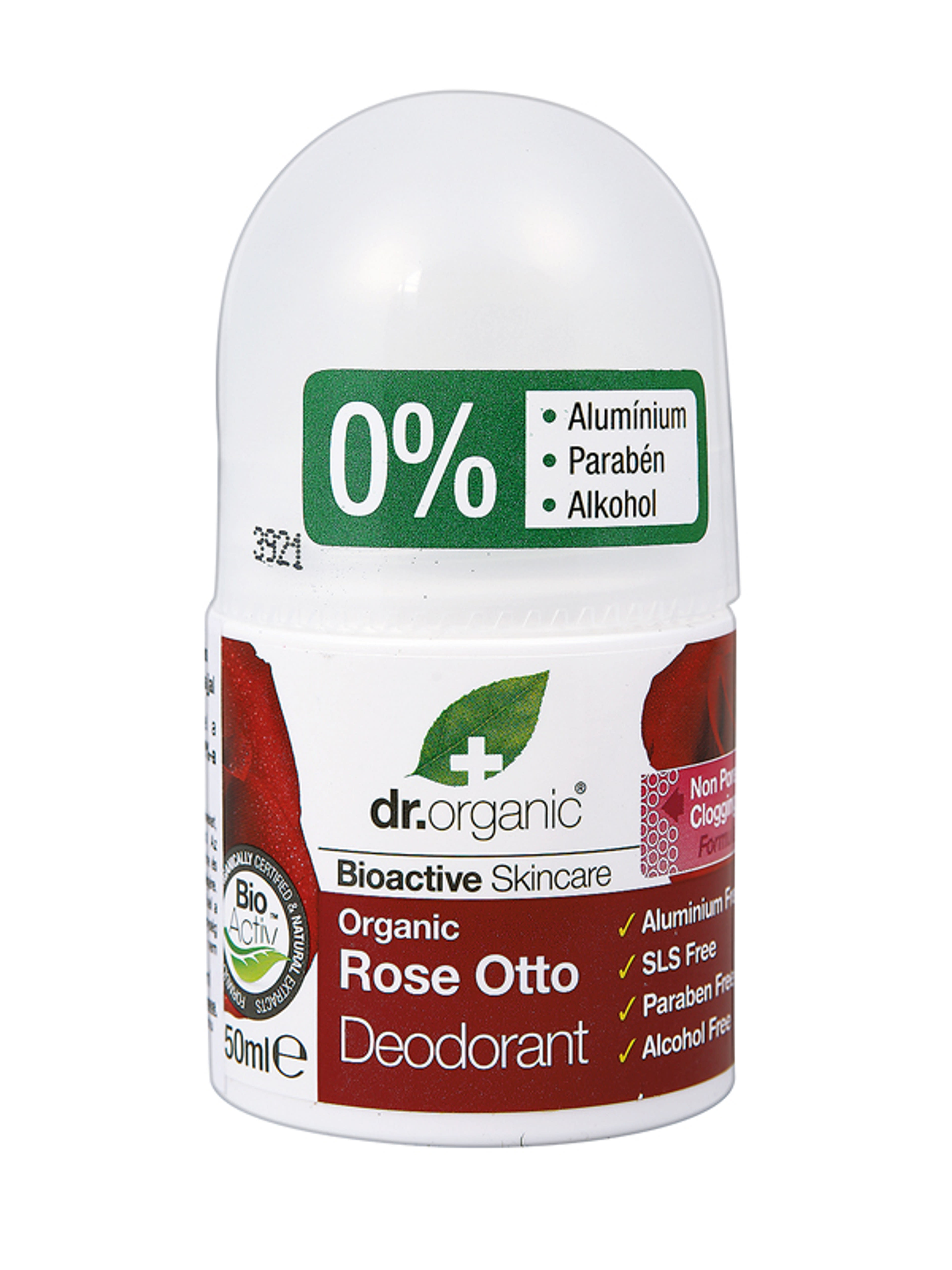Dr. Organic roll-on damaszkuszi rózsaolajjal - 50 ml