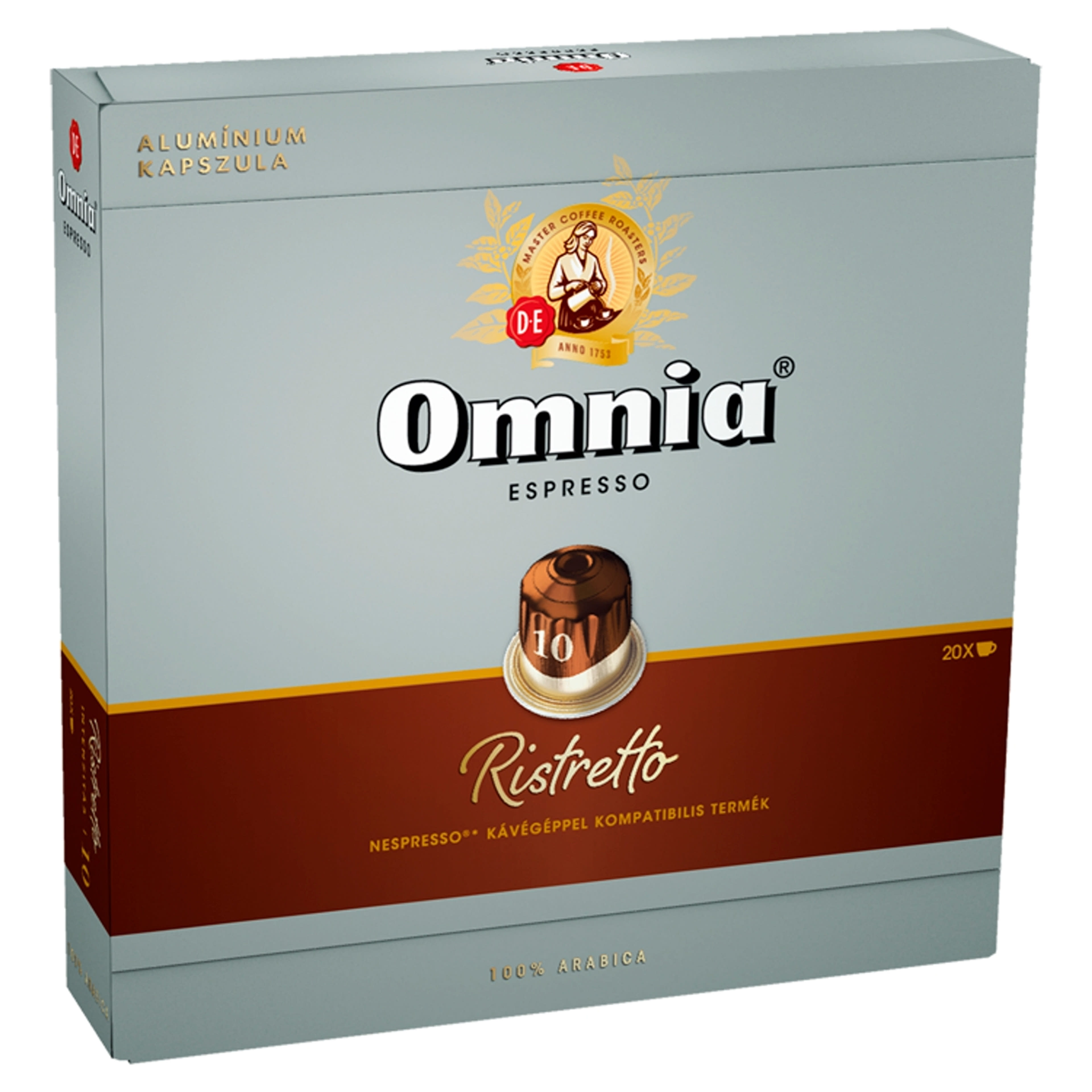Douwe Egberts Omnia Espresso Ristretto őrölt pörkölt kávékapszula - 20 db-3