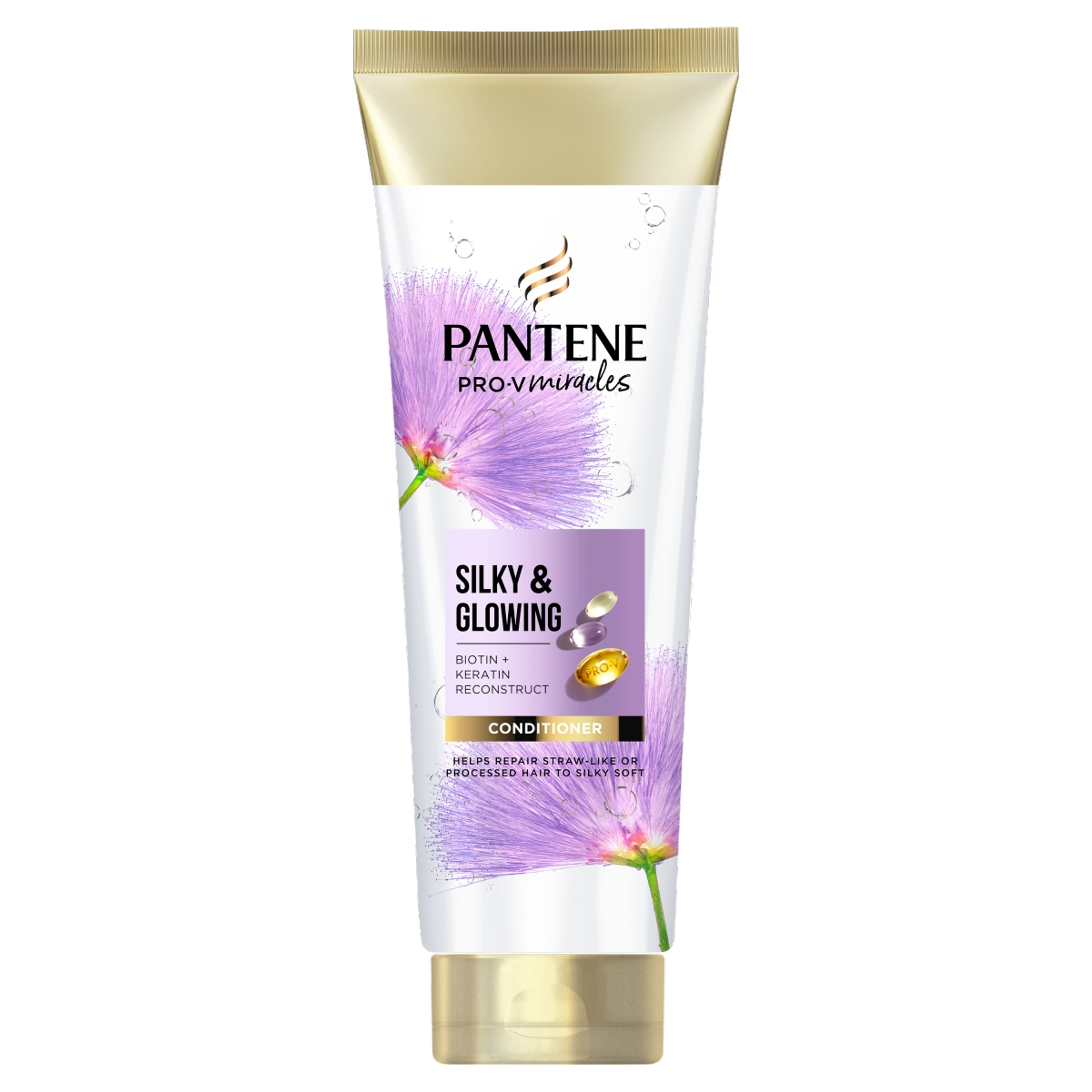 Pantene Silky & Glowing balzsam biotinnal és rekonstruáló keratinnal - 160 ml-1