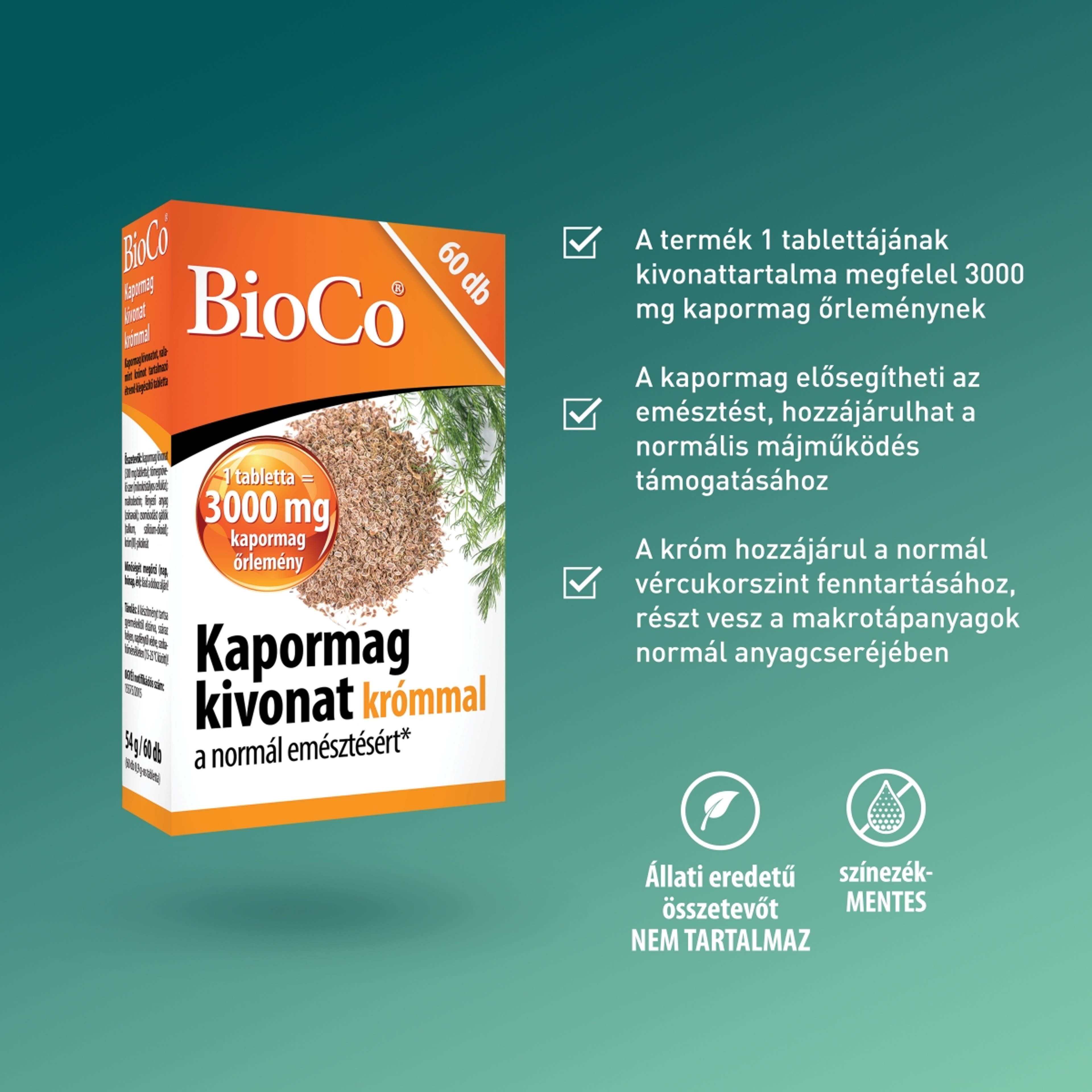 Bioco Kapormag kivonat Krómmal étrenkiegészítő tabletta - 60 db-4