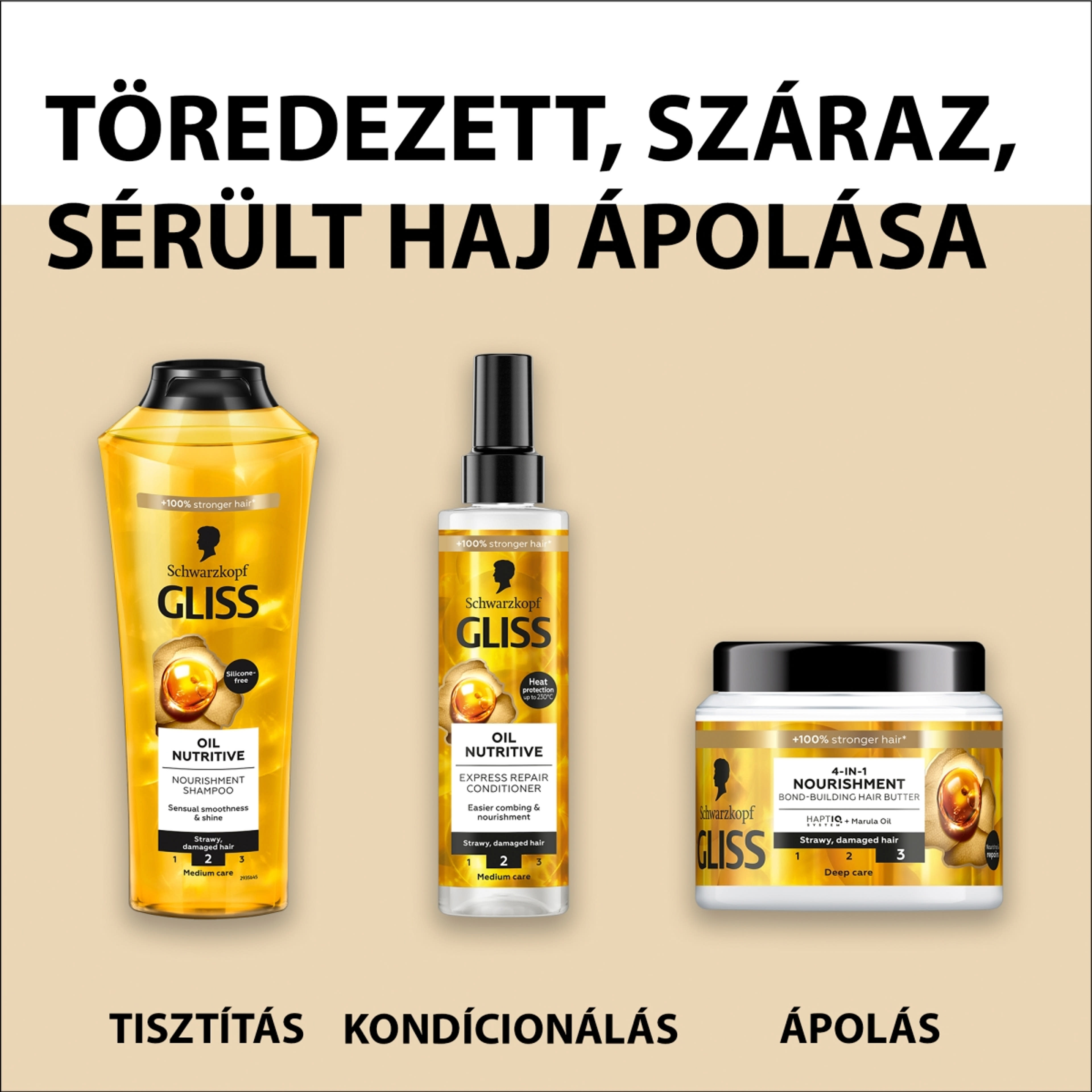 Gliss Express Repair Tápláló olaj hajregeneráló balzsam - 200 ml-7