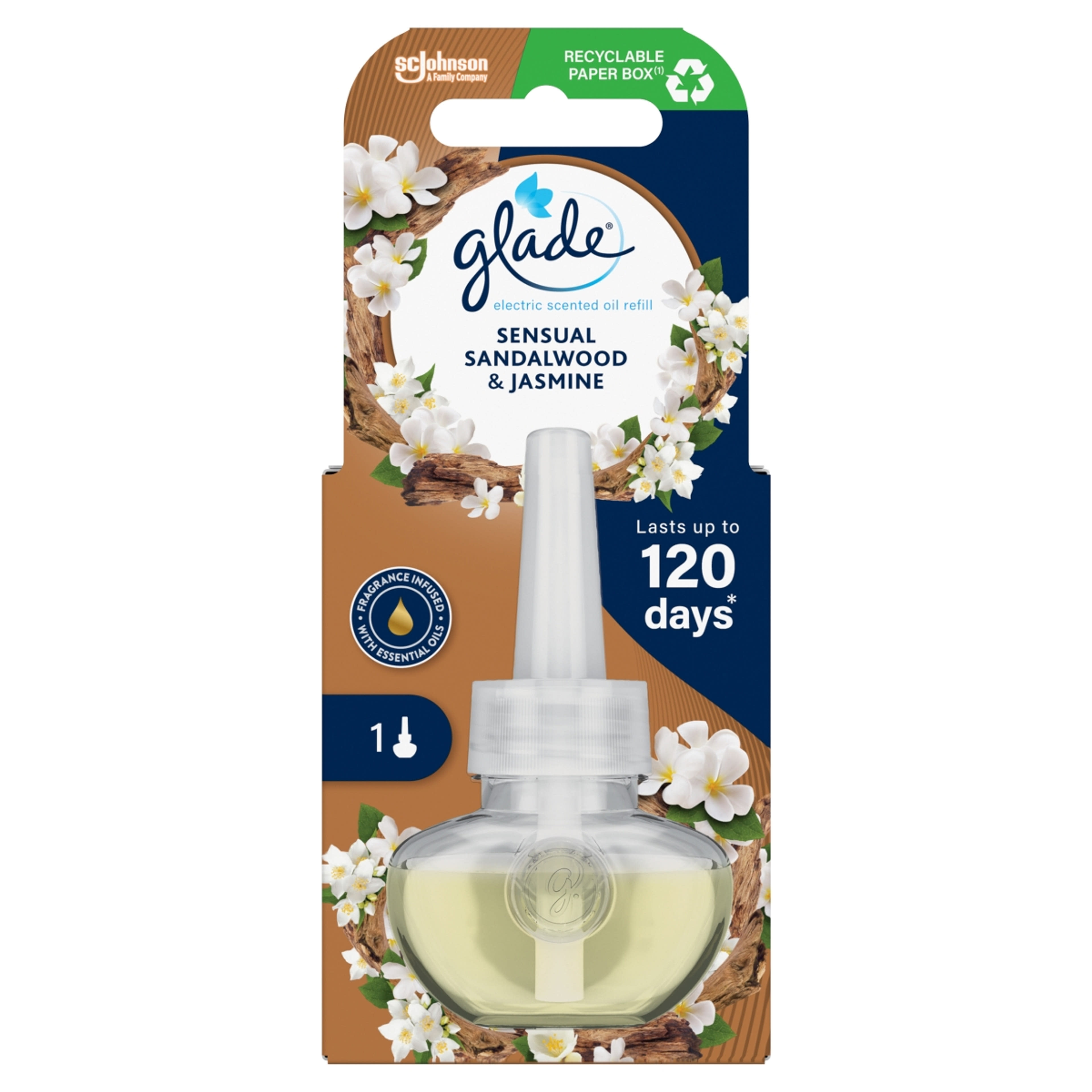 Glade Elektromos utántöltő Bali szantálfa - 20 ml