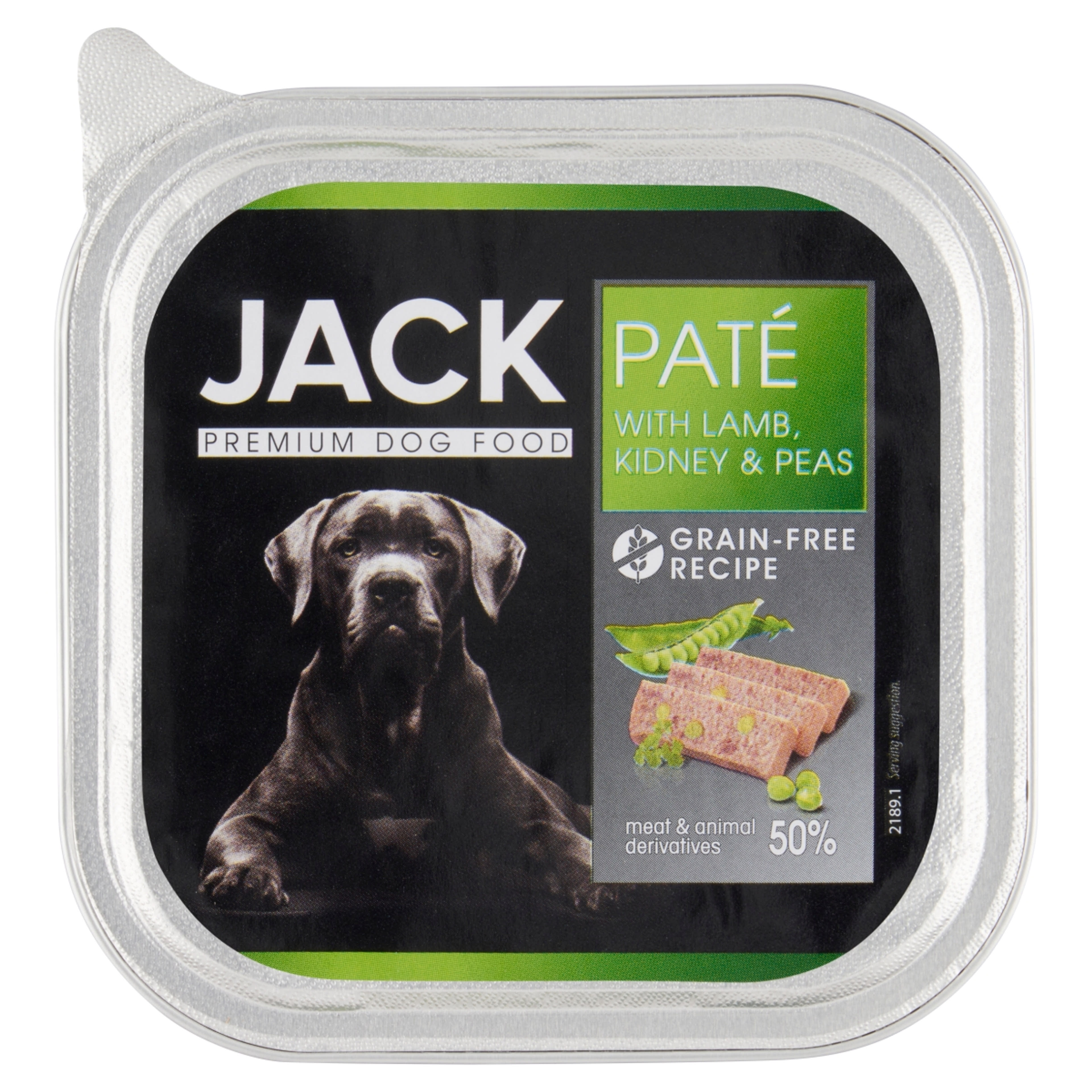 Jack alutasak kutyáknak, bárány és borsó pástétom - 150 g