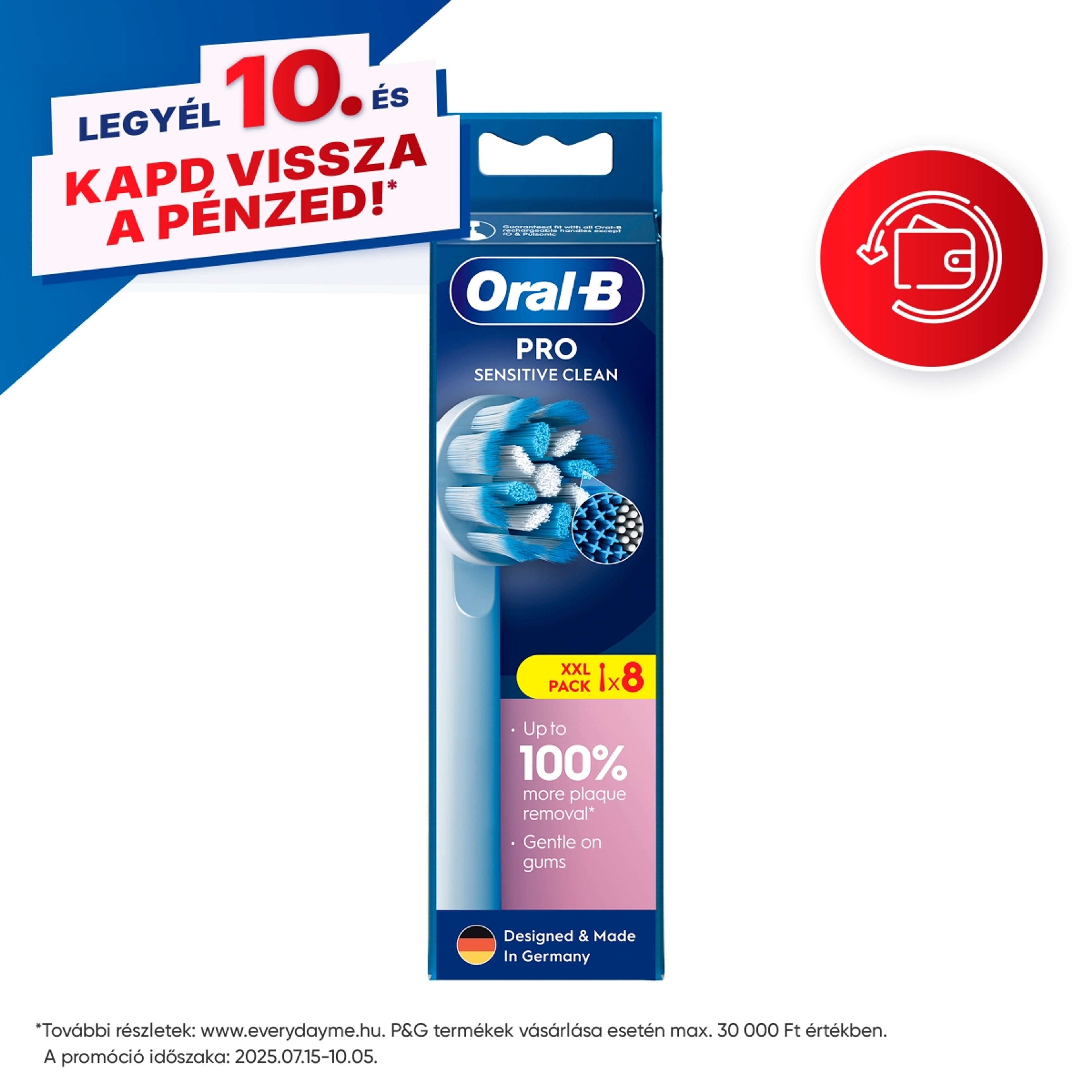 Oral-B Pro Sensitive Clean fogkefefej -  8 db