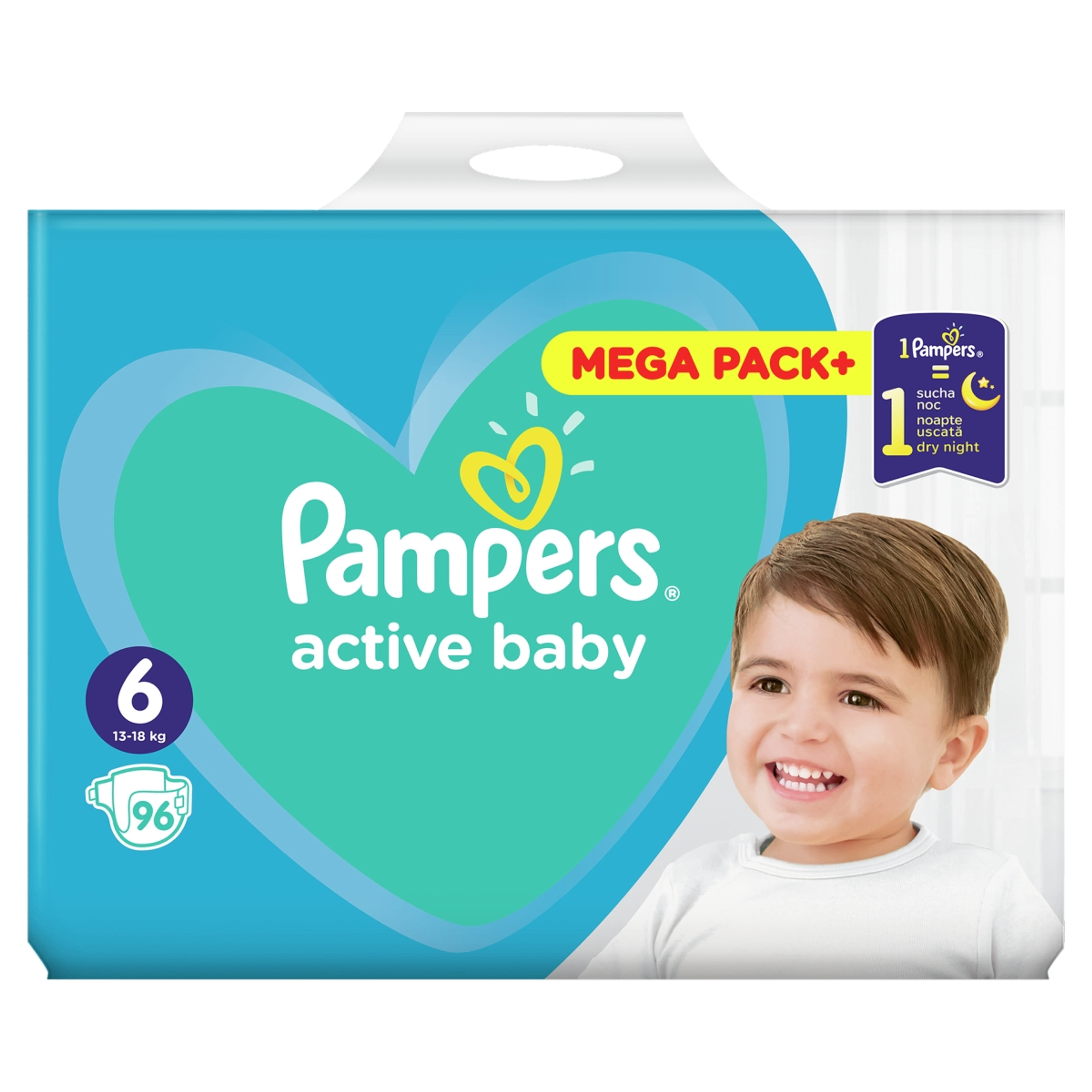 Pampers active baby mega pack+ 6-os 13-18kg - 96 db-1