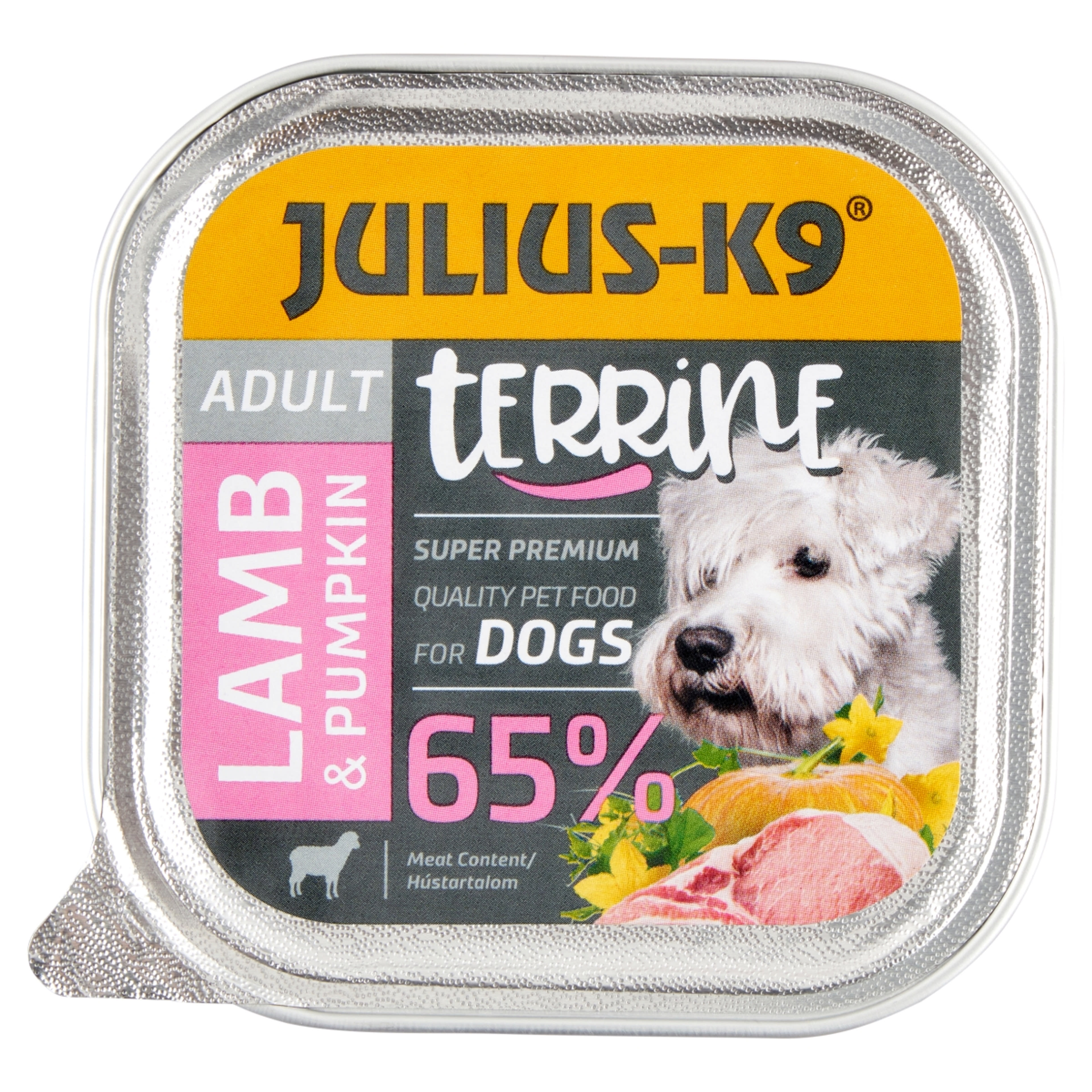 Julius-K9 alutál kutyáknak, bárány-sütőtök - 150 g