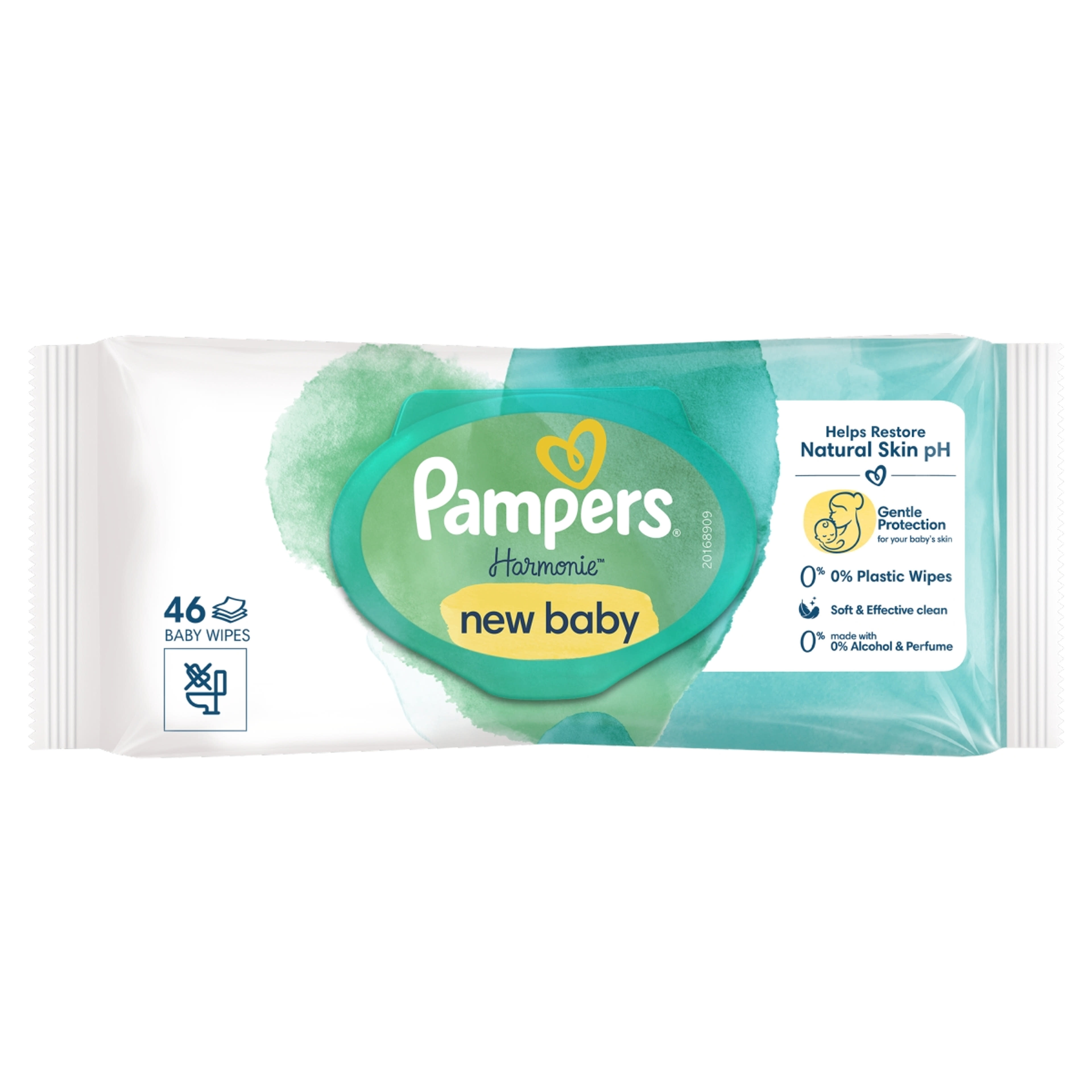 Pampers Harmonie New Baby törlőkendő, műanyagmentes - 46 db-2