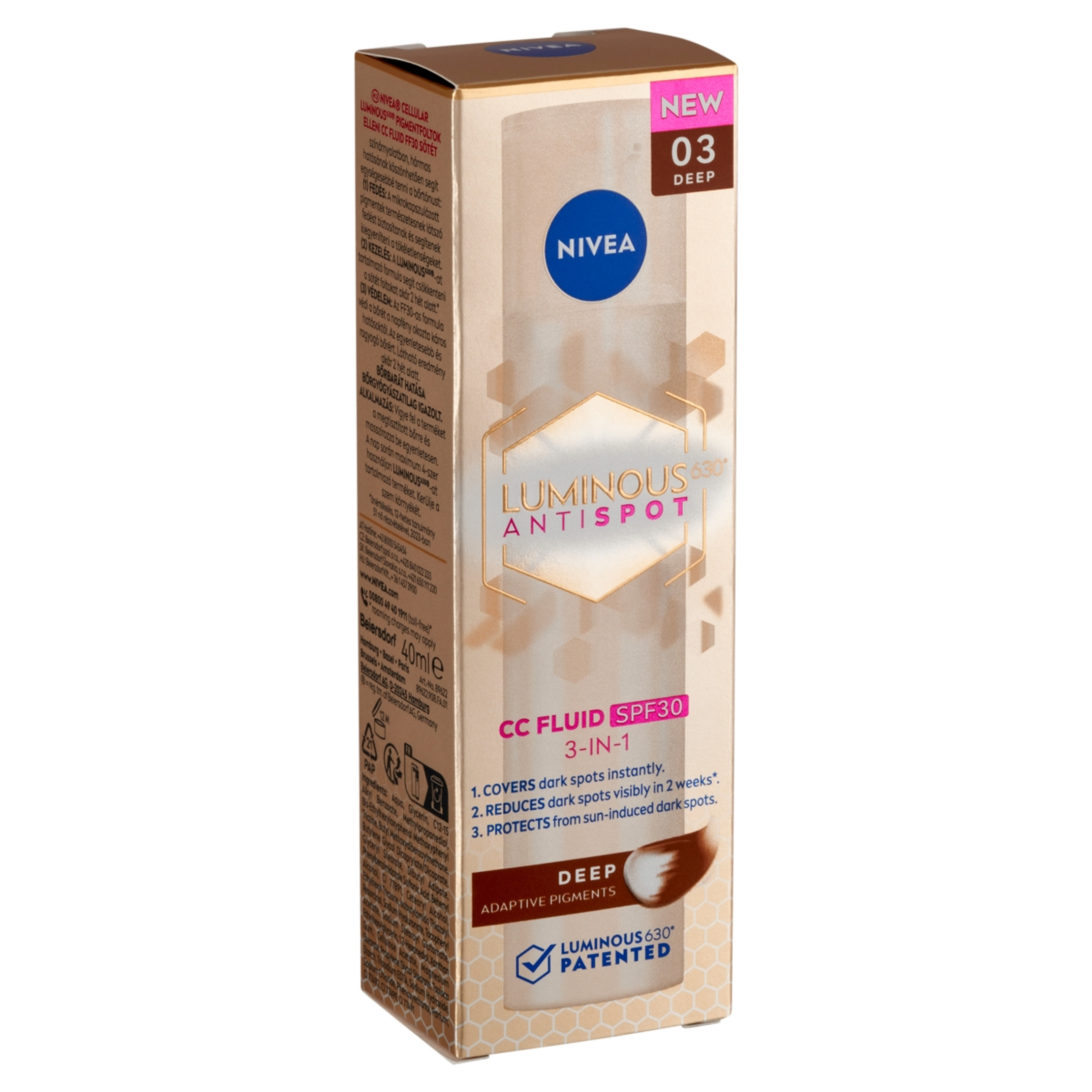 NIVEA Cellular Luminous630 sötét pigmentfoltok elleni CC fluid FF30 - 40 ml-3