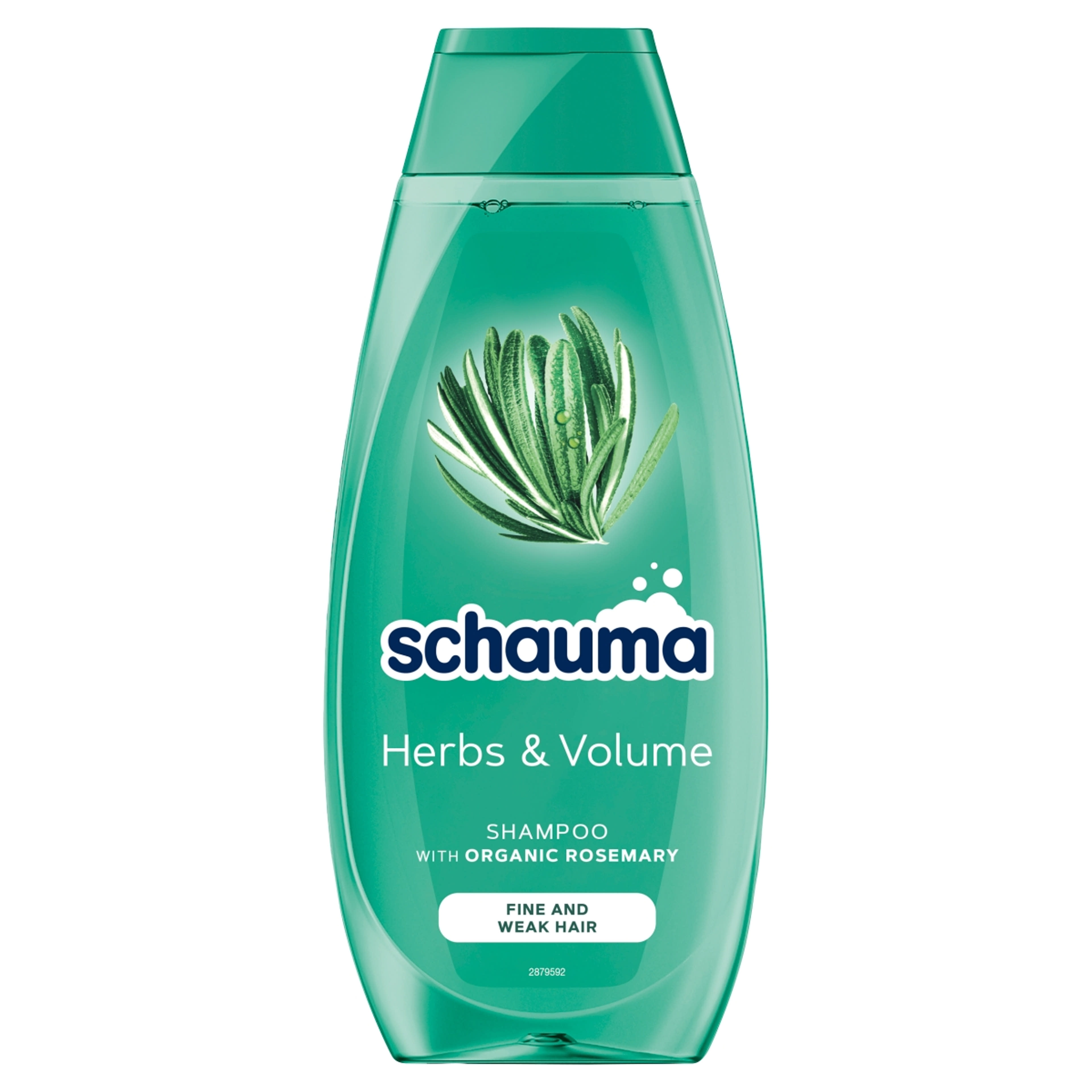 Schauma Herbs & Volume sampon, organikus rozmaring - 400 ml-1