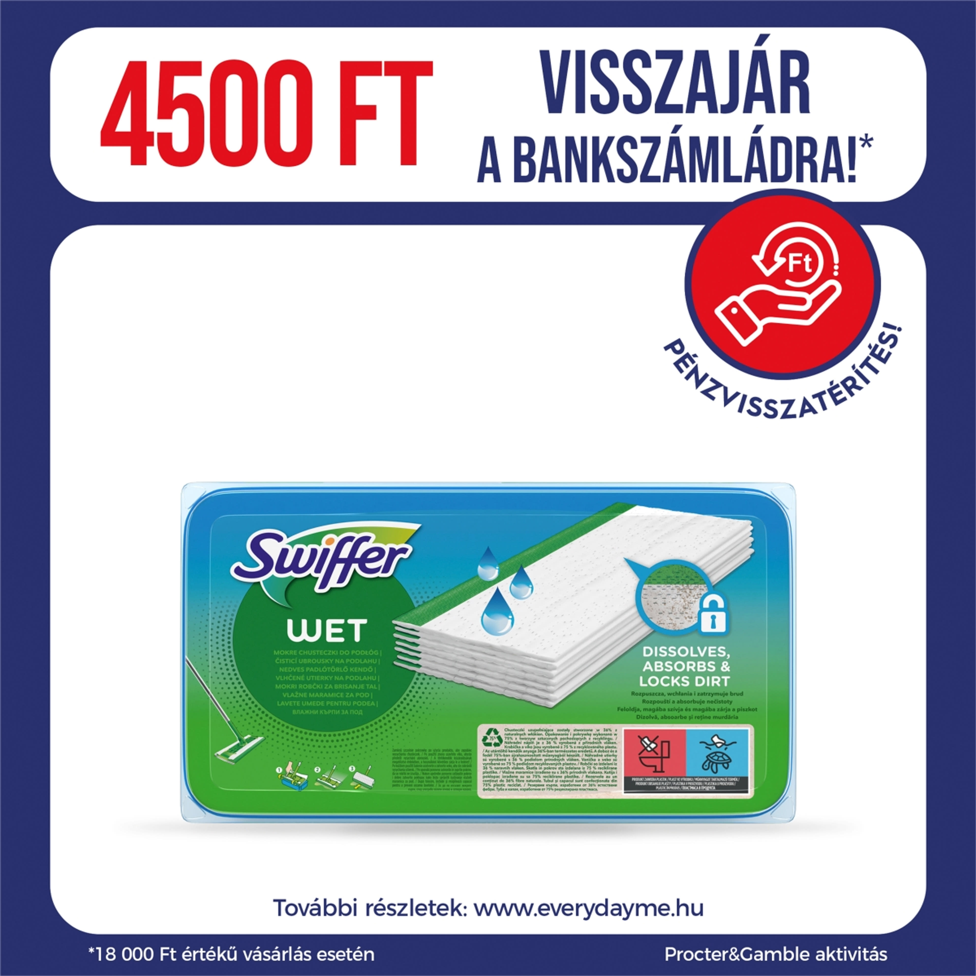 Swiffer Sweeper nedves utántöltő - 20 db