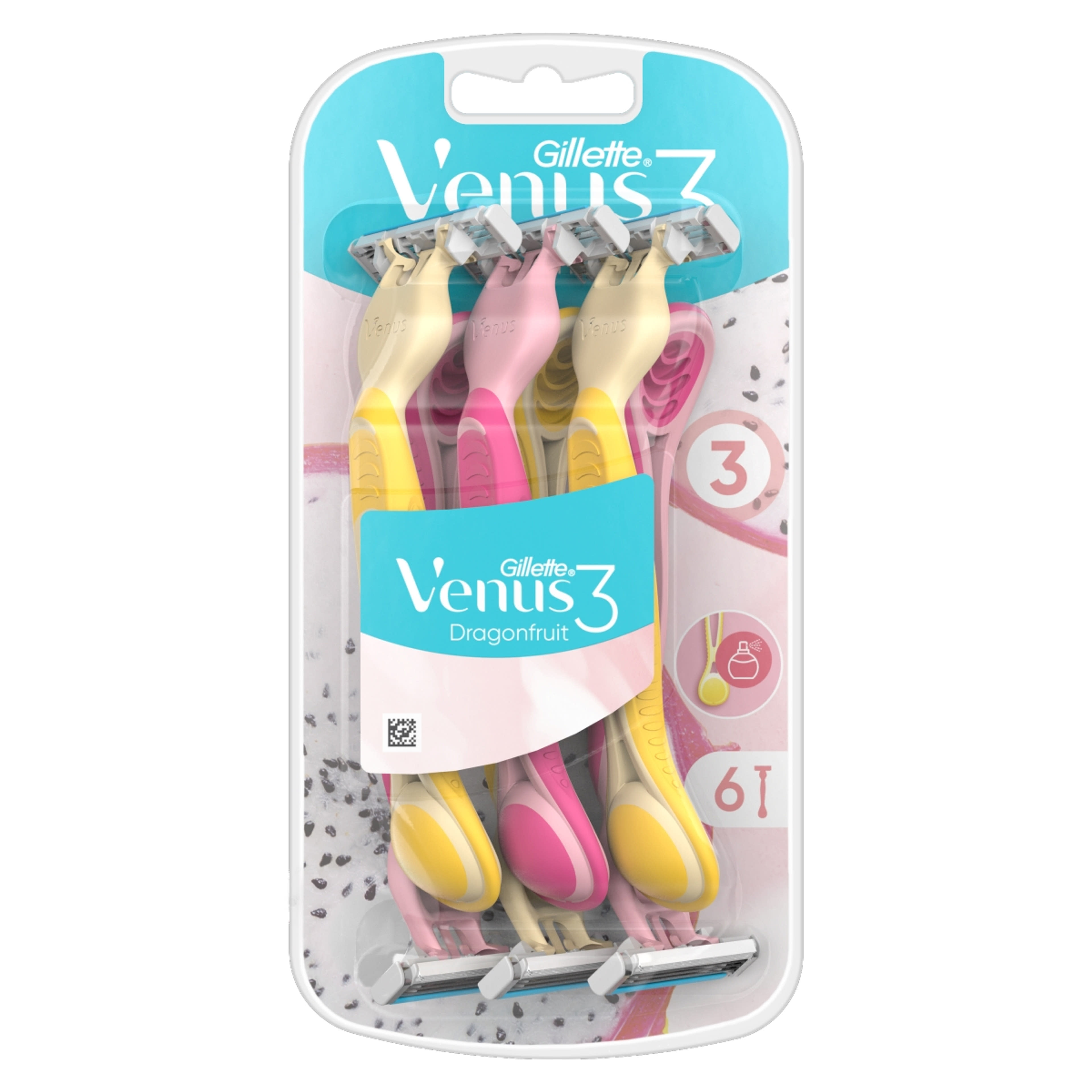 Gillette Venus 3 Dragonfruit eldobható borotva - 6 db