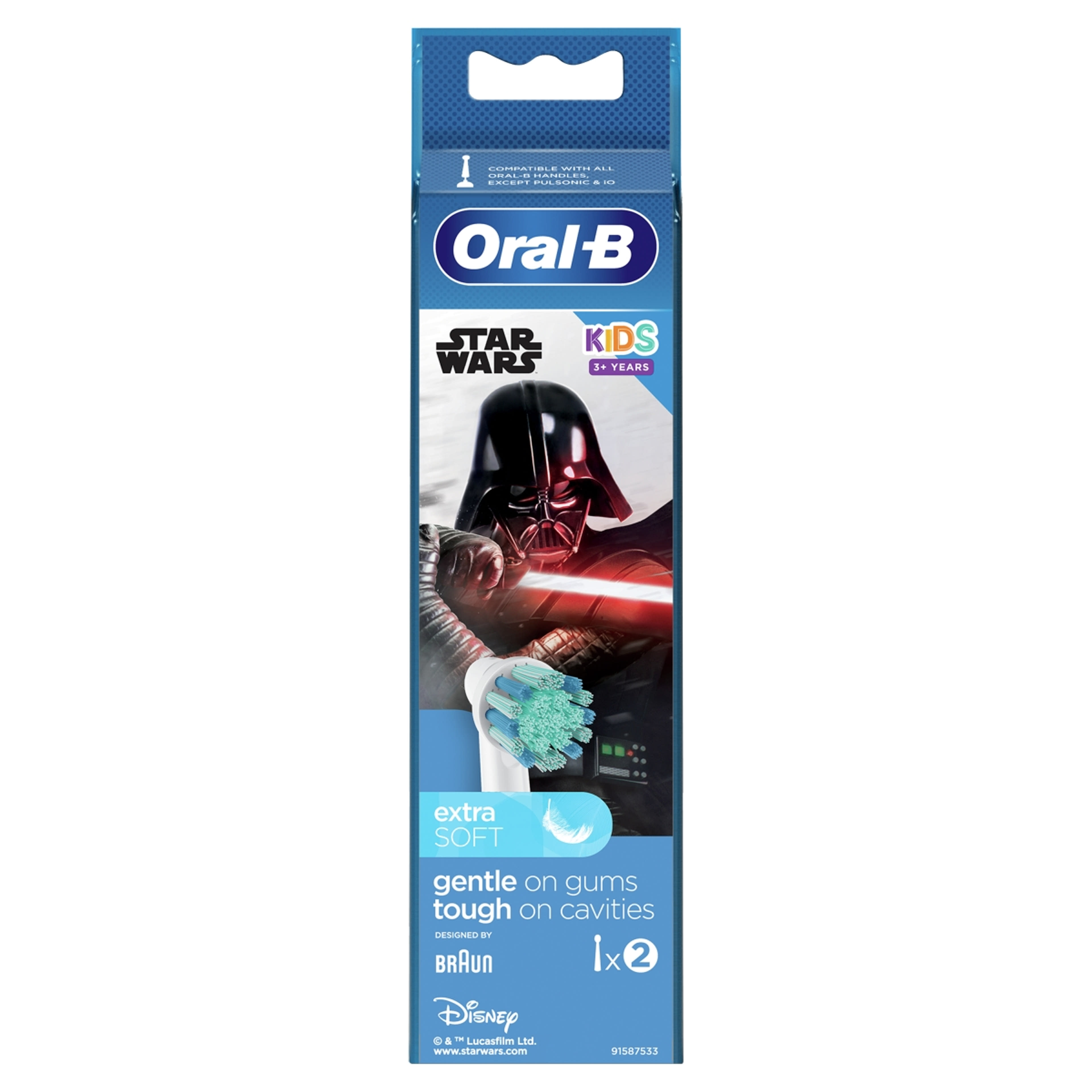 Oral-B Star Wars elektromos fogkefe extra soft potfej kids - 2 db