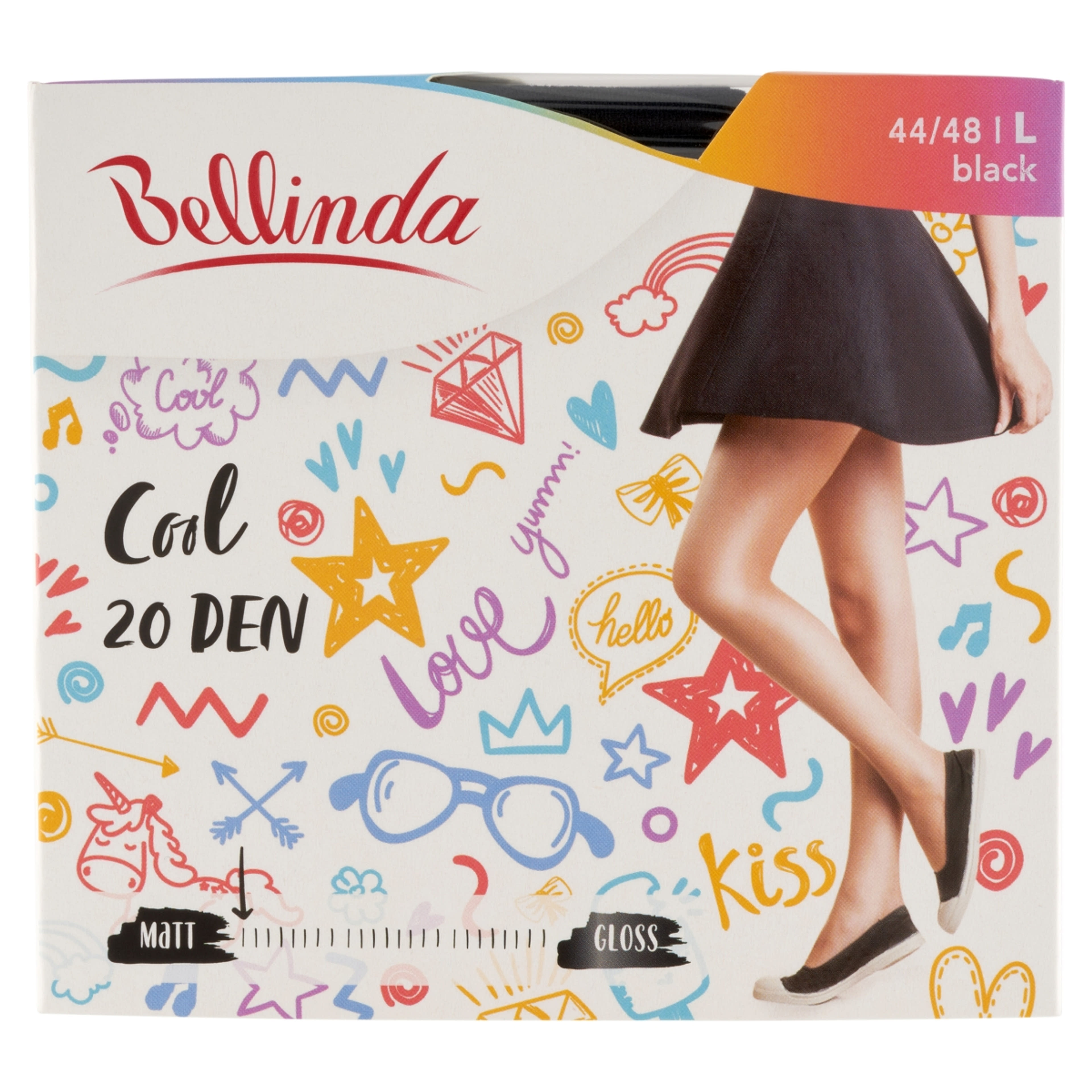 Bellinda Cool 20 Den Fekete L Harisnya - 1 db-1