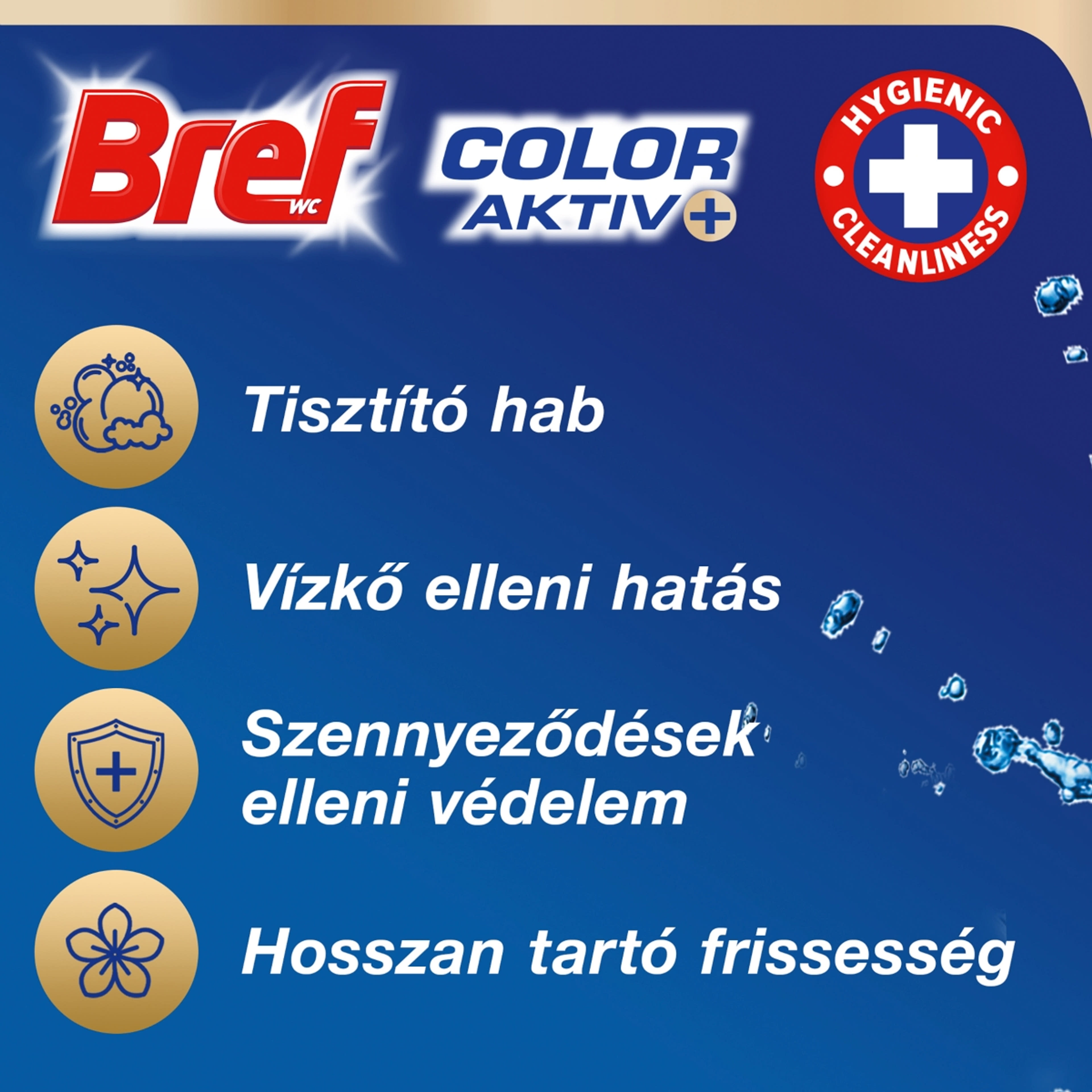 Bref Blue Aktiv Fresh Flower WC illatosító (3x50 g) - 150 g-2