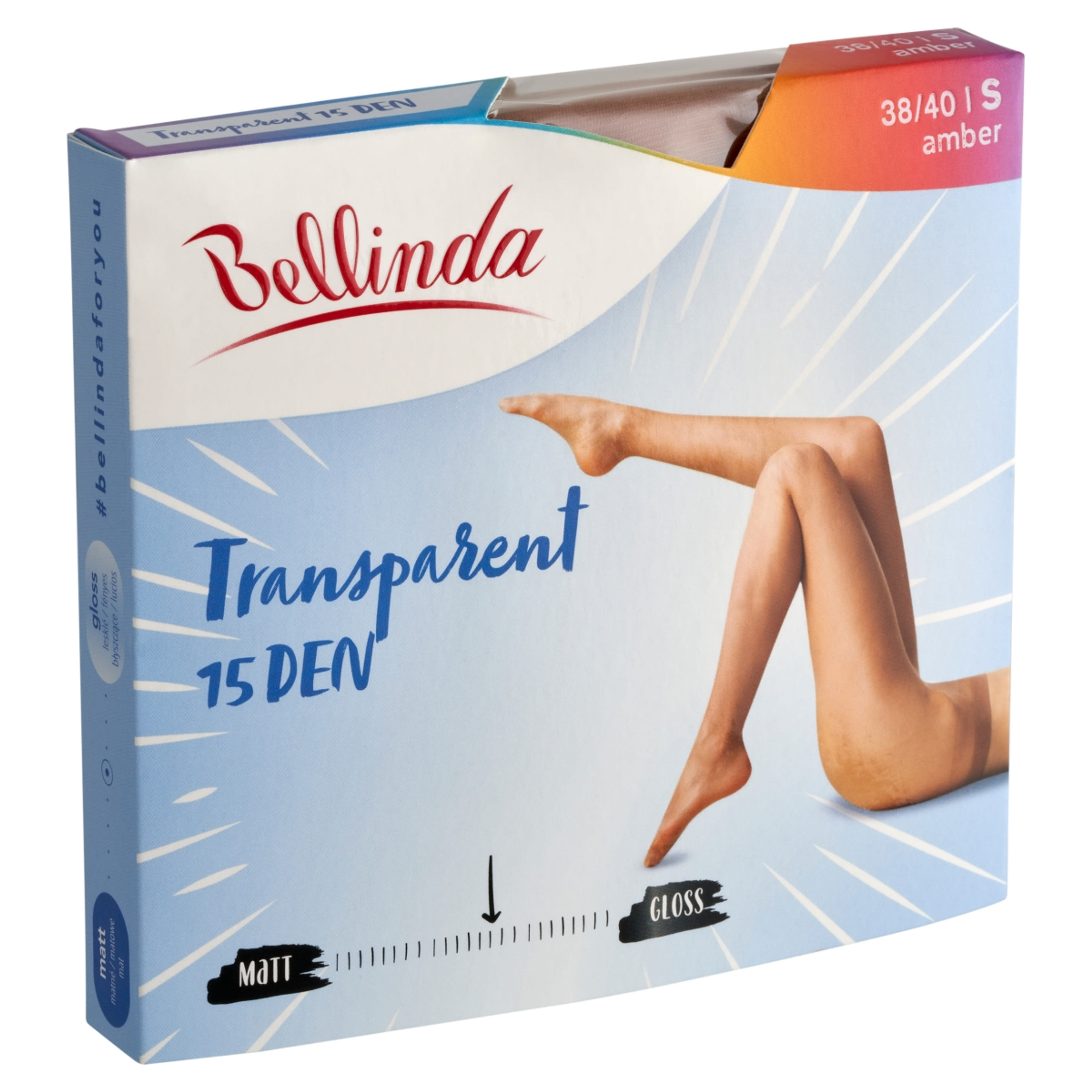 Bellinda Transparent 15 Den Amber S Harisnya - 1 db-2