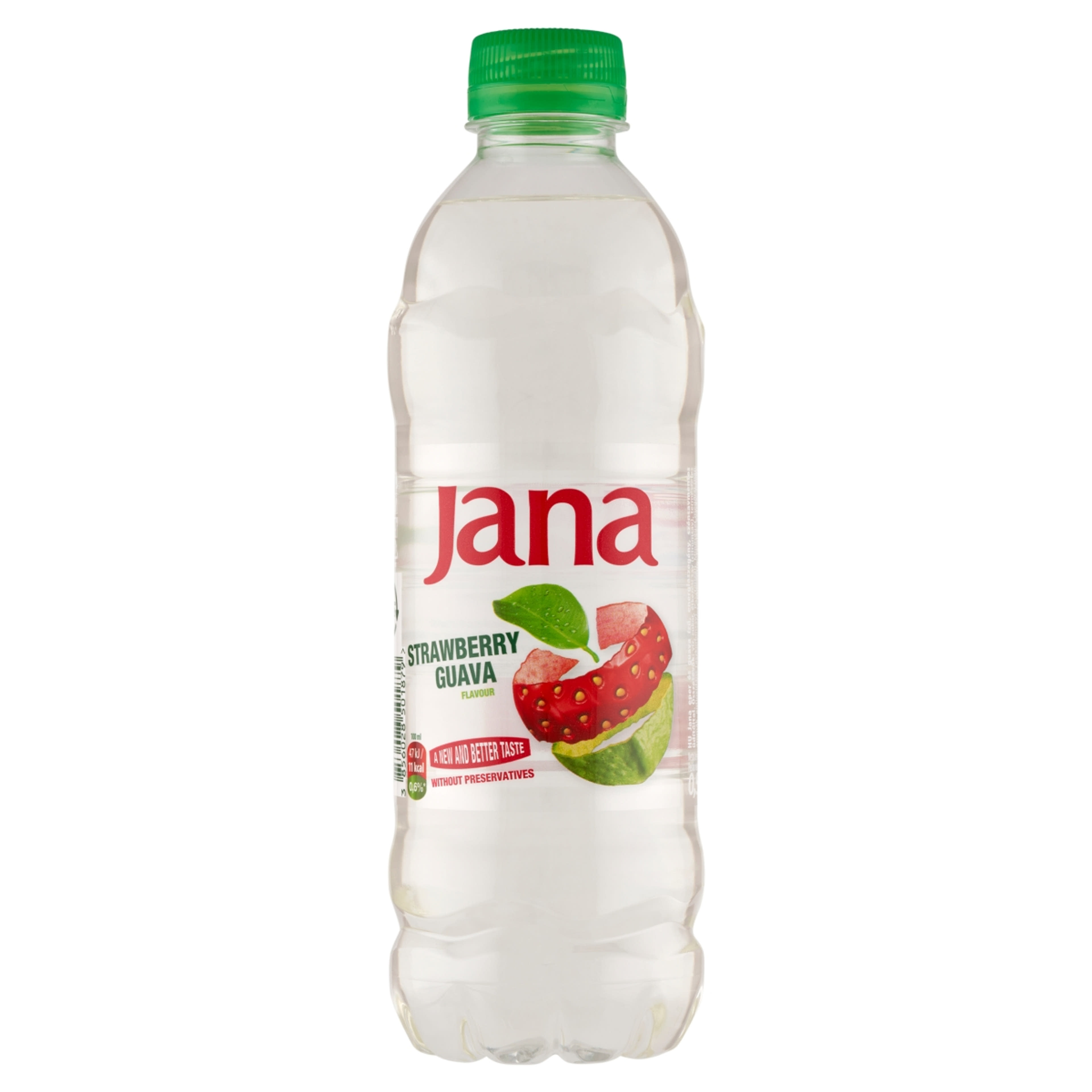 Jana ízesített szénsavmentes ásványvíz eper-guava - 500 ml