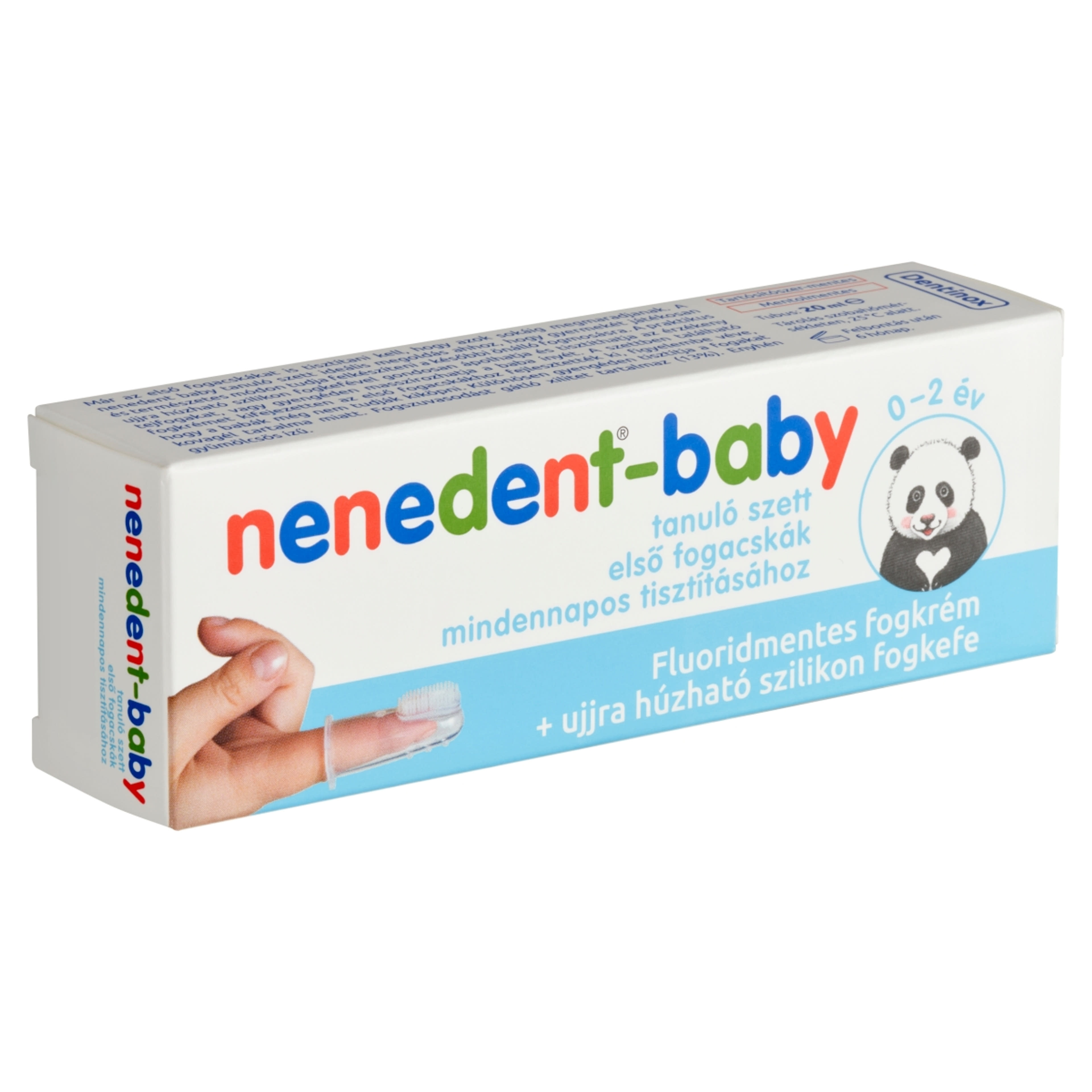 Nenedent Baby  Fogkrém Szilikon Fogkefével - 20 ml-3