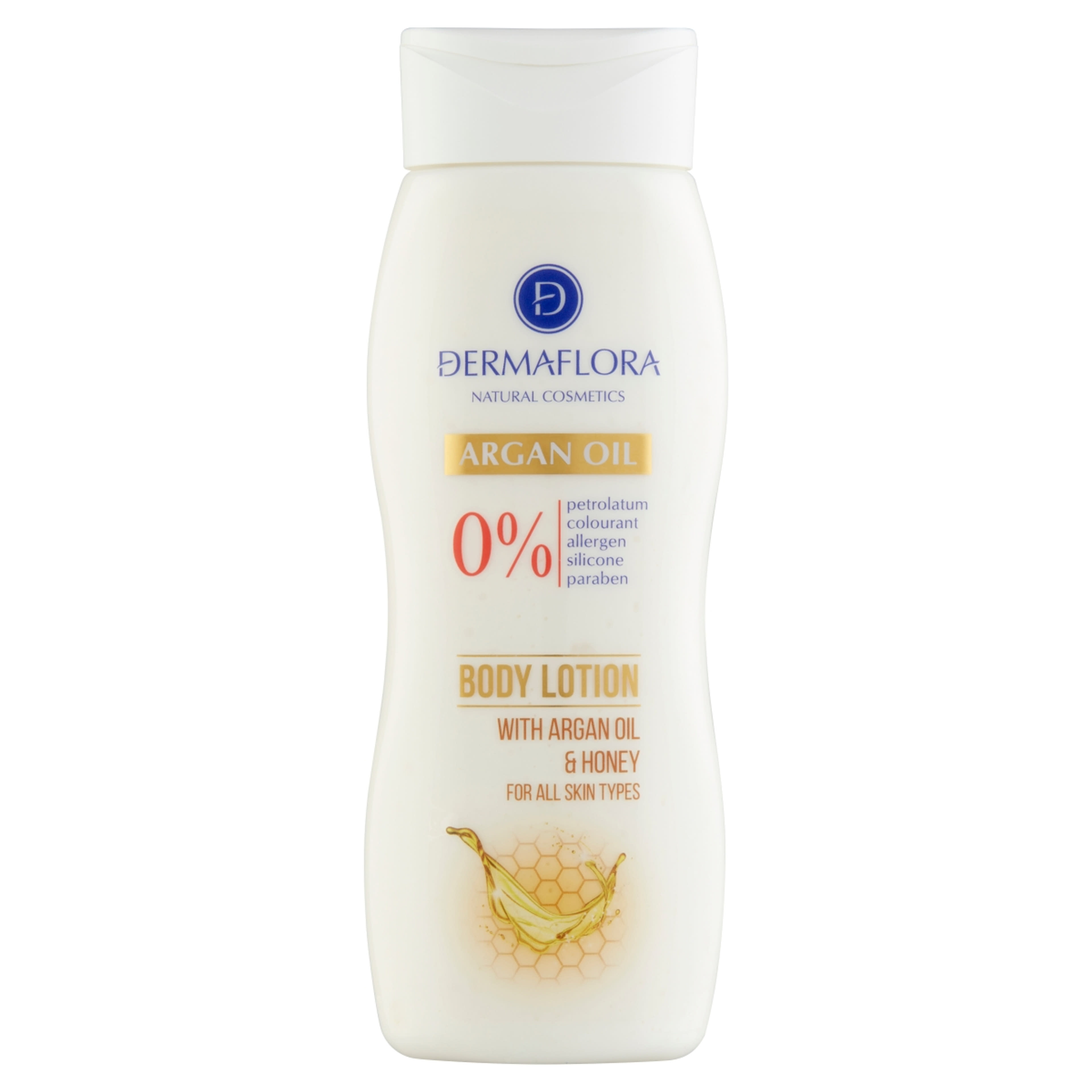 Dermaflora 0% argan oil & honey testápoló - 250 ml-1