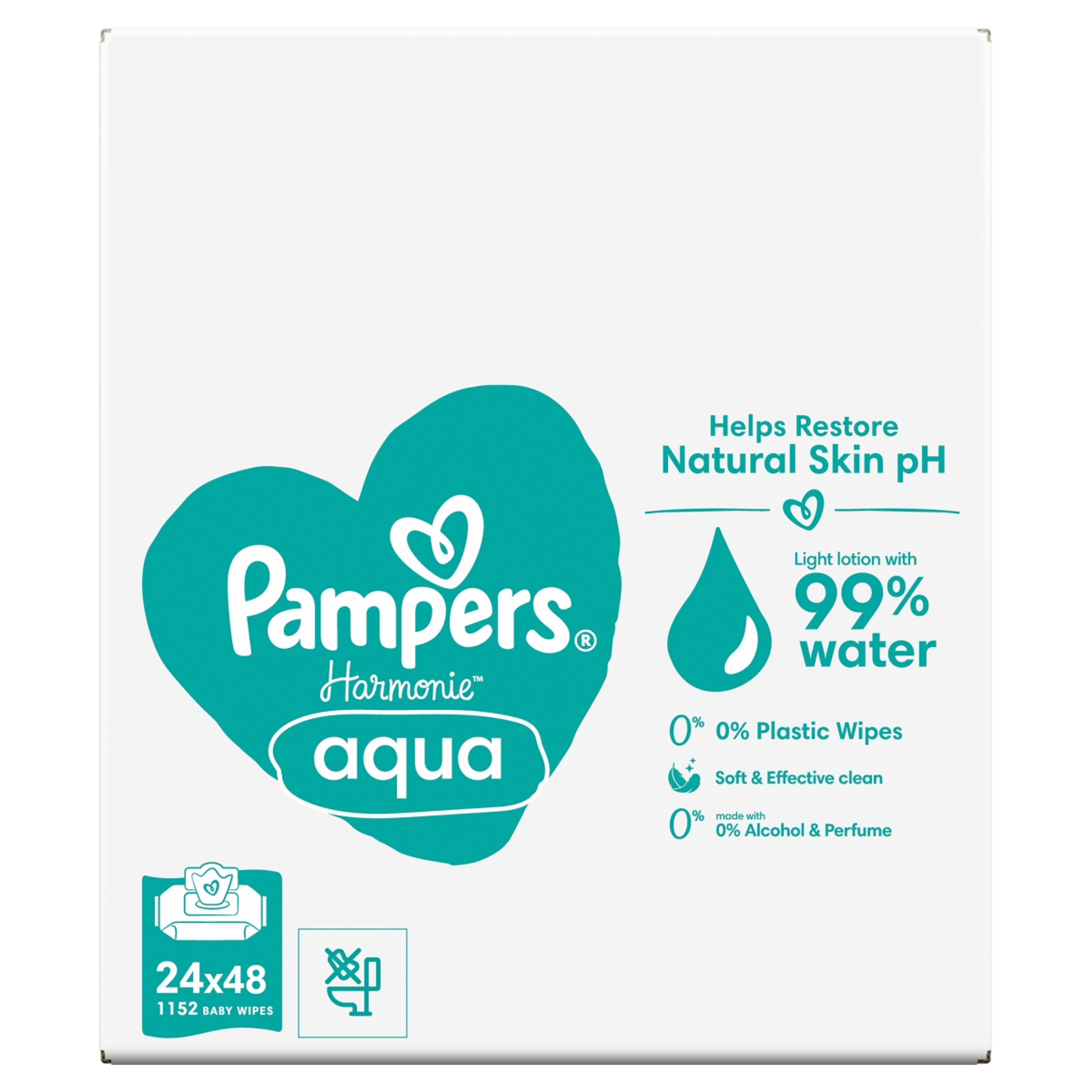 Pampers Harmonie Aqua nedves törlőkendő - 1152 db