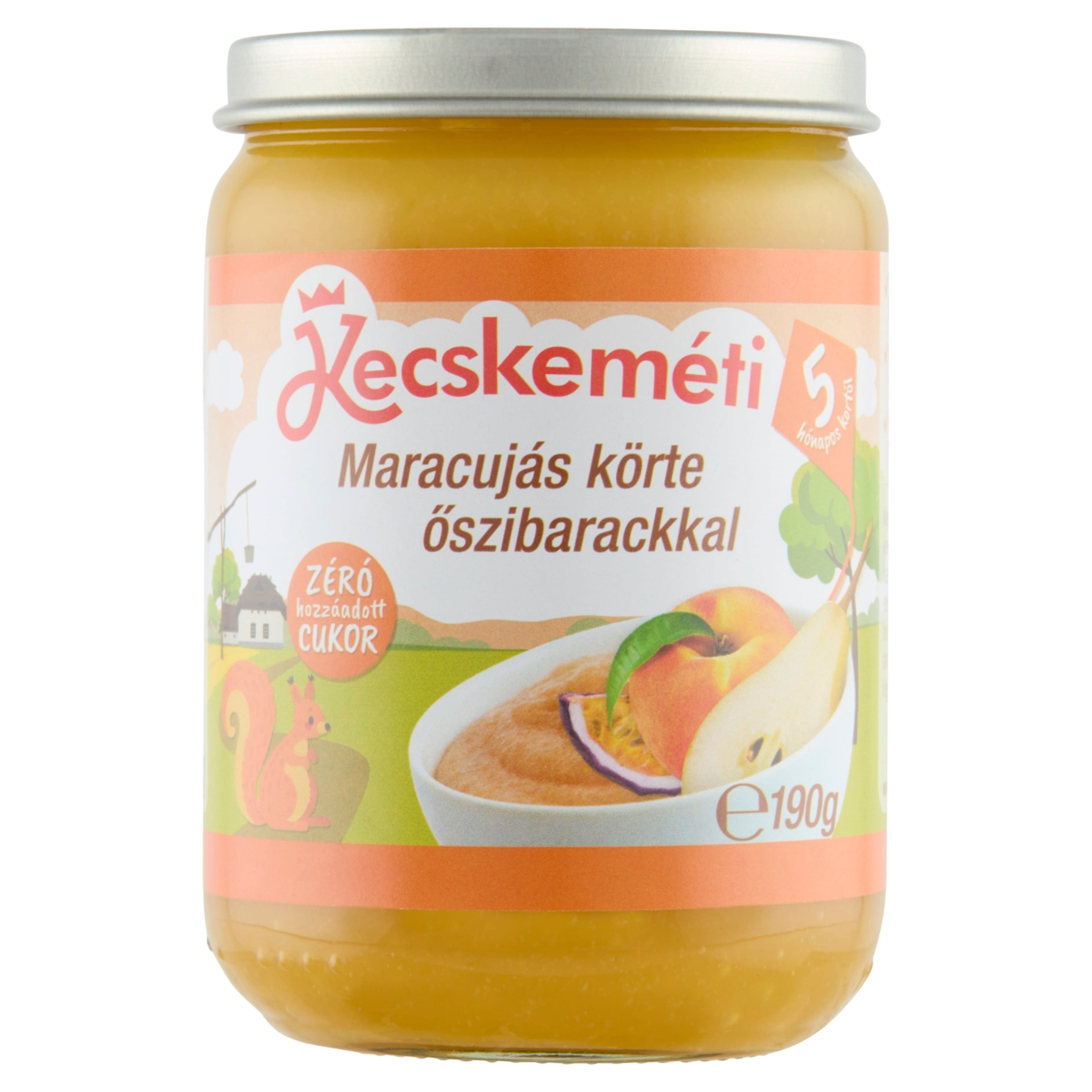 Kecskeméti bébiétel őszibarack-maracuja ízesítéssel 4/5 hónapos kortól - 190 g