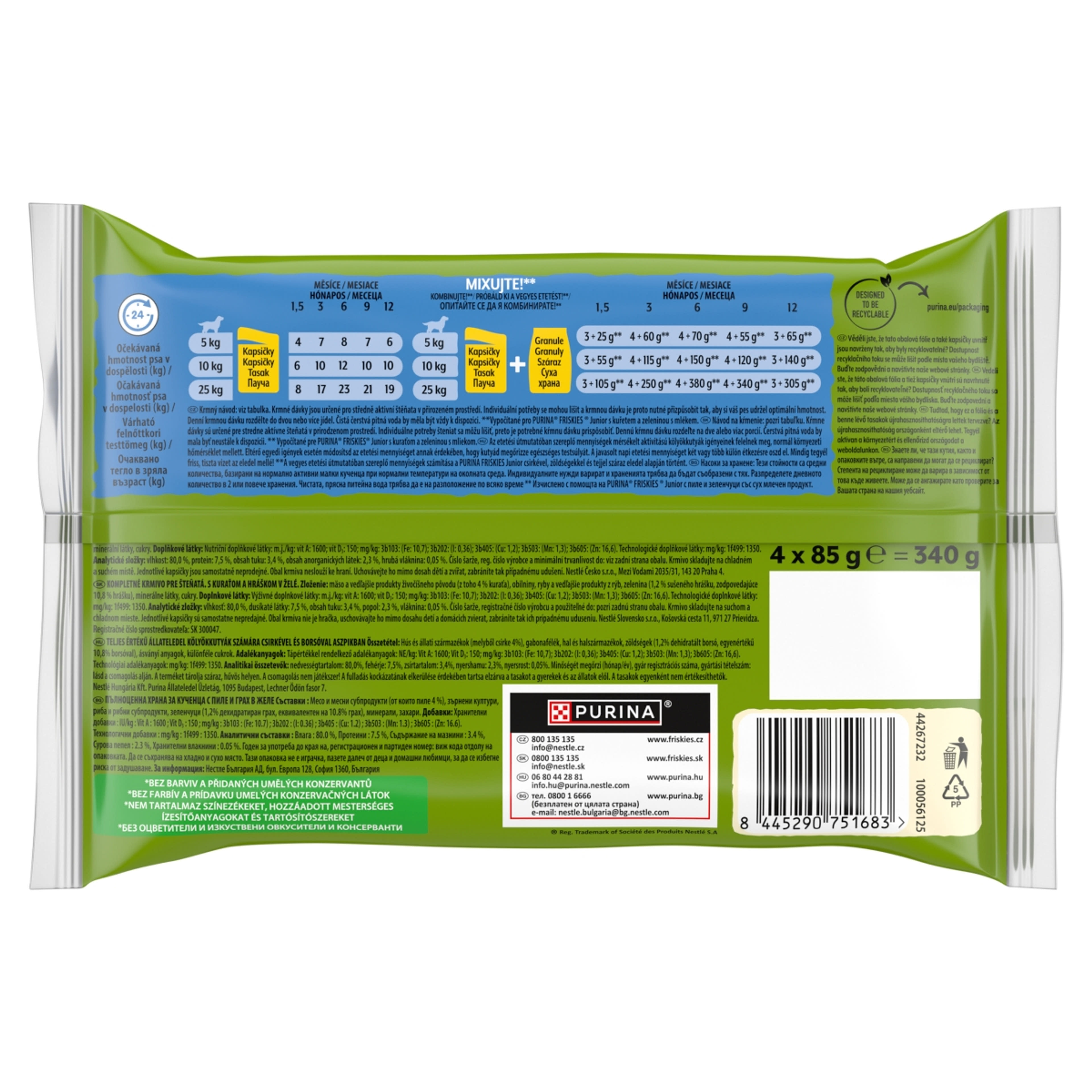 Friskies Junior aszpikos alutasak kutyáknak 4x85g - 340 g-2