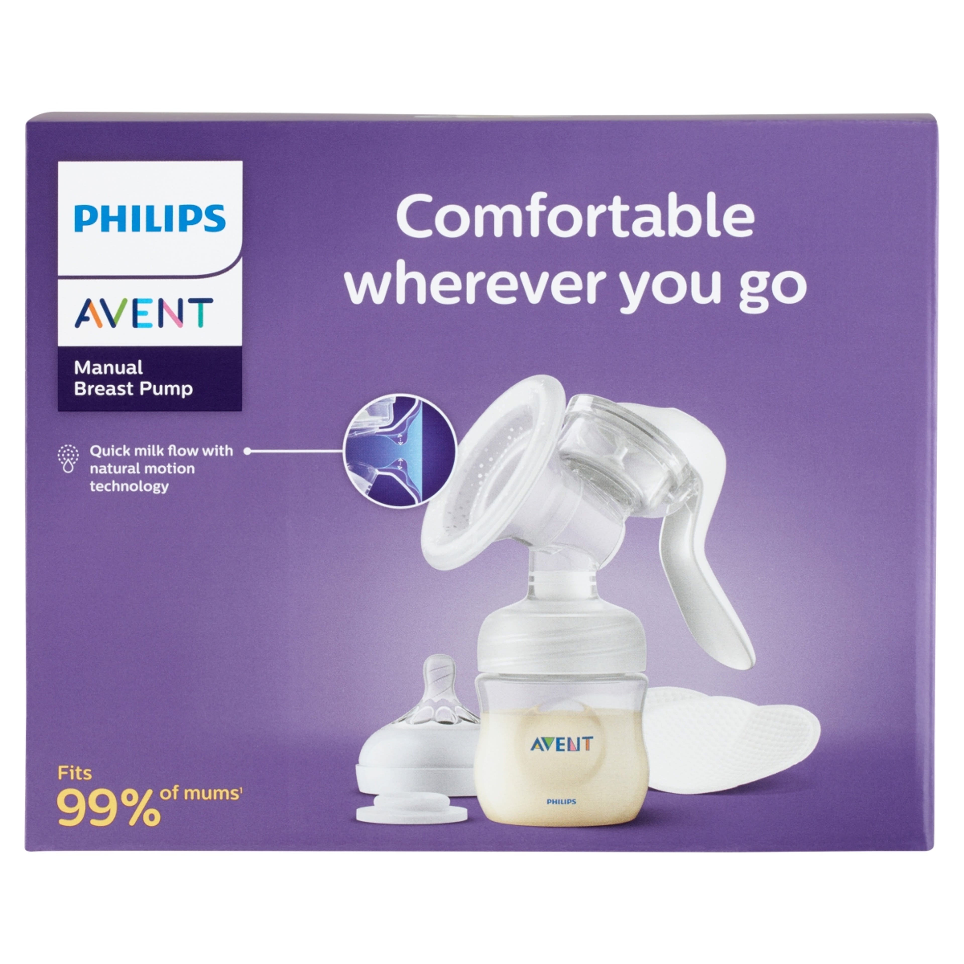 Avent kézi mellszívó cumisüveggel - 1 db