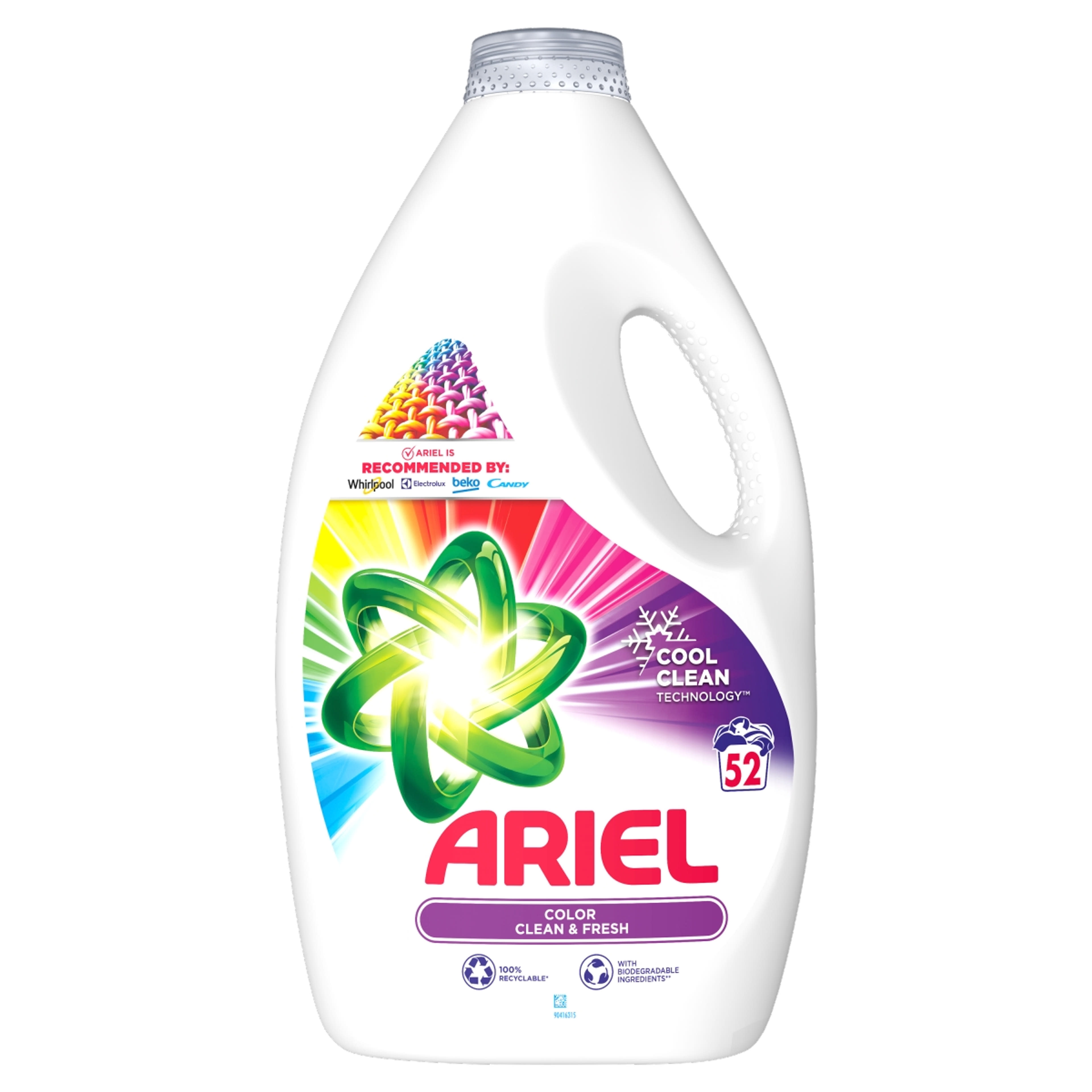 Ariel Color Clean & Fresh folyékony mosószer, 52 mosáshoz - 2600 ml