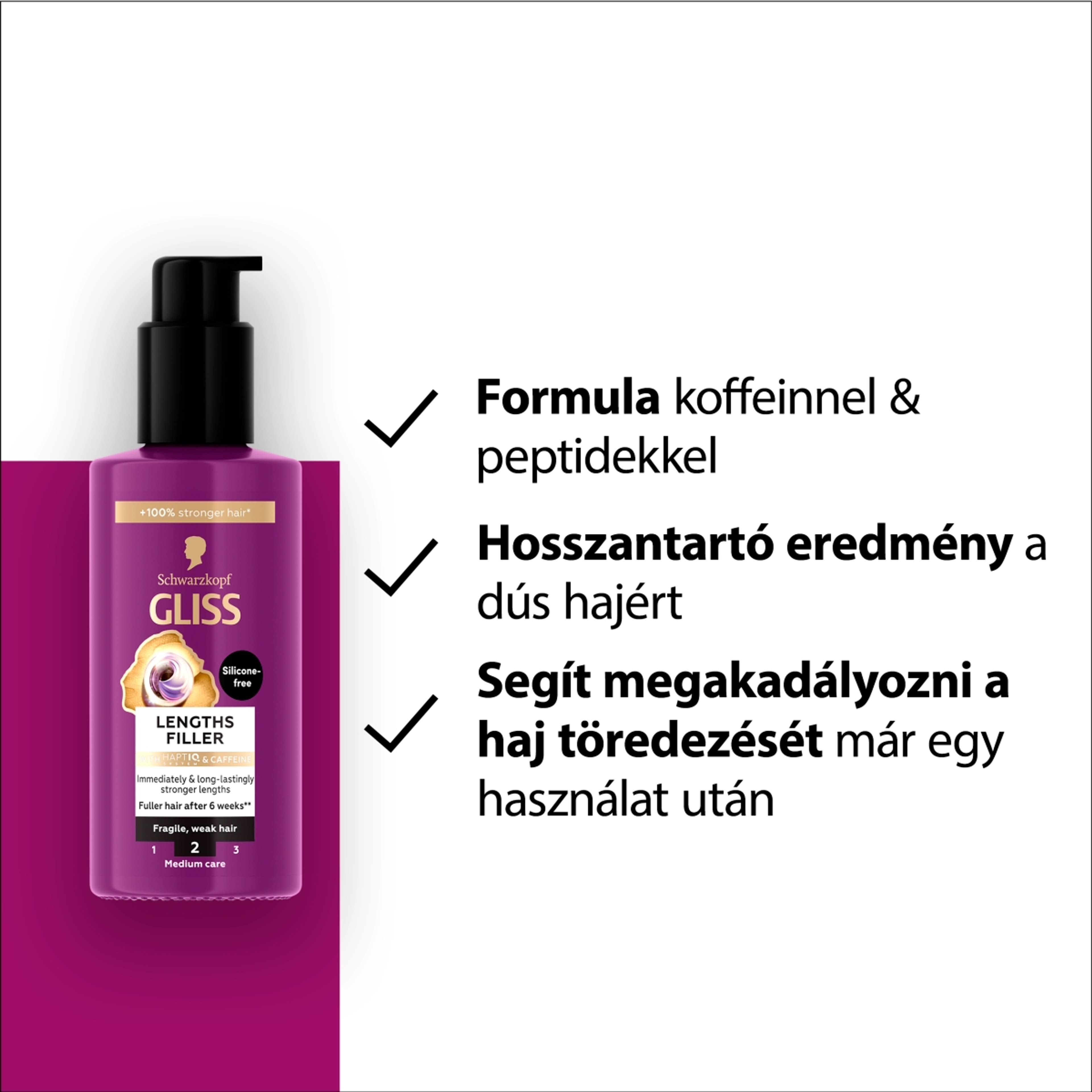 Gliss Full Hair Wonder hajhossz-feltöltő hajápoló - 100 ml-2