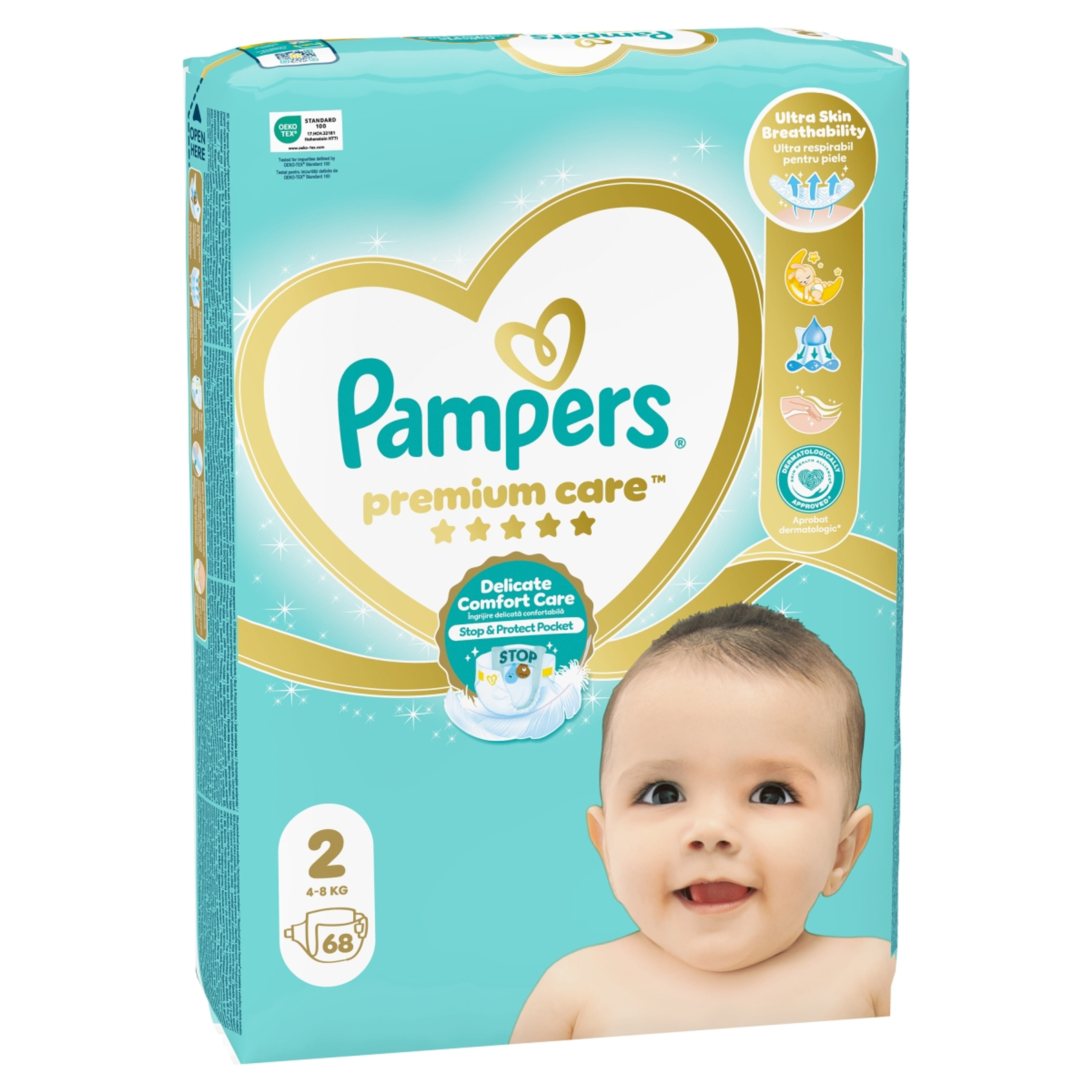 Pampers Premium Care pelenka 2-es 4-8 kg - 68 db-2