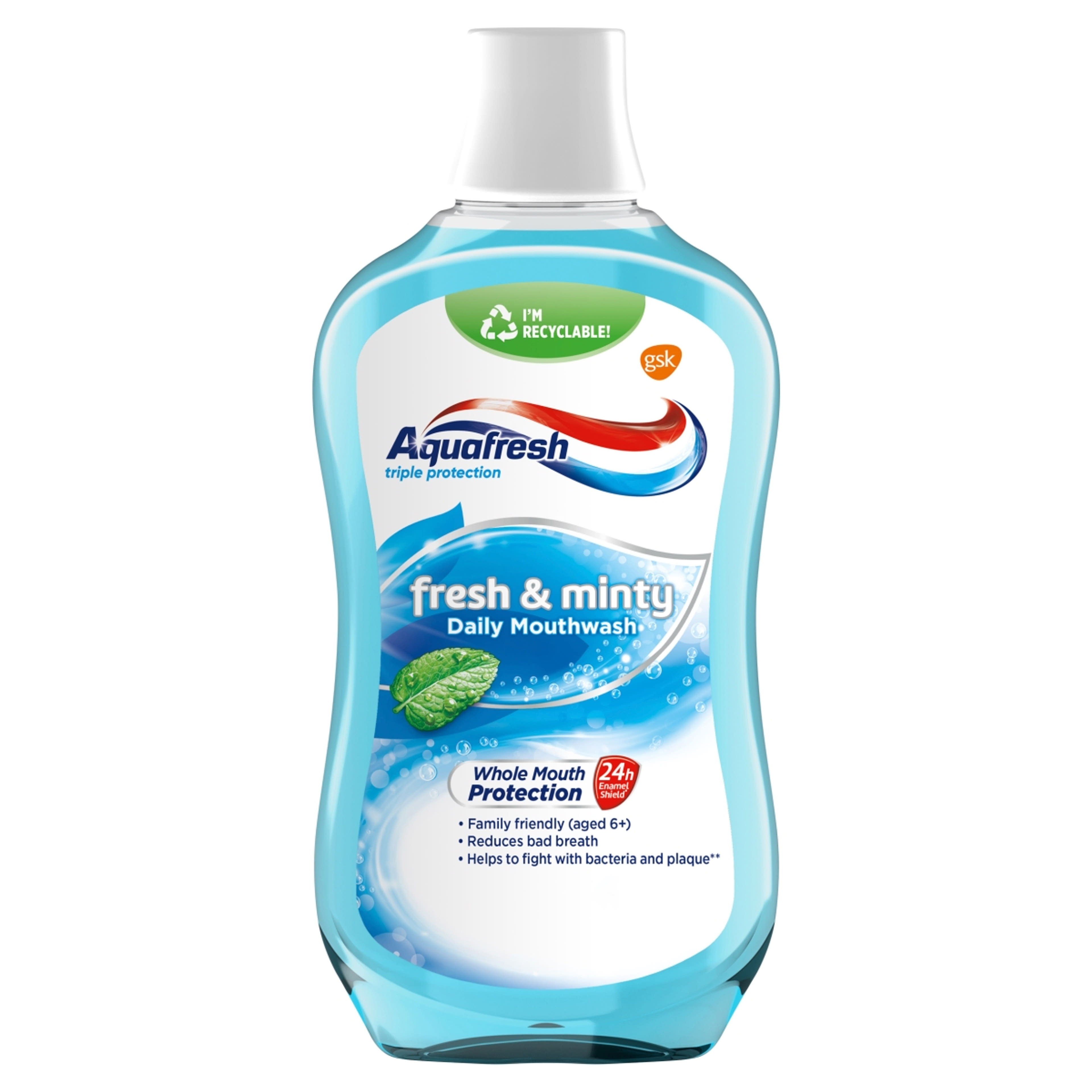 Aquafresh  Fresh&Minty szájvíz - 500 ml