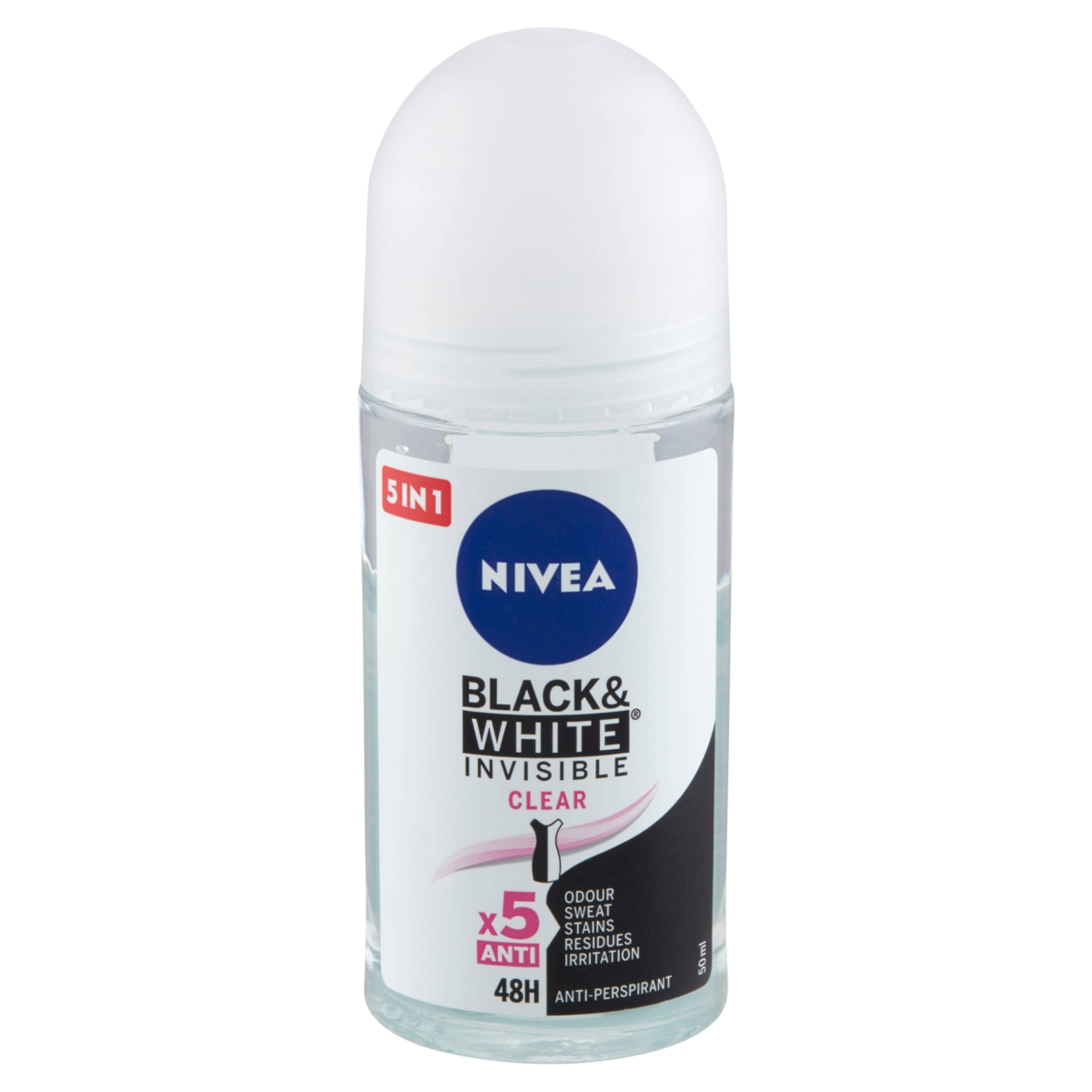 NIVEA Izzadásgátló golyós dezodor Black & White Invisible Clear - 50 ml-2