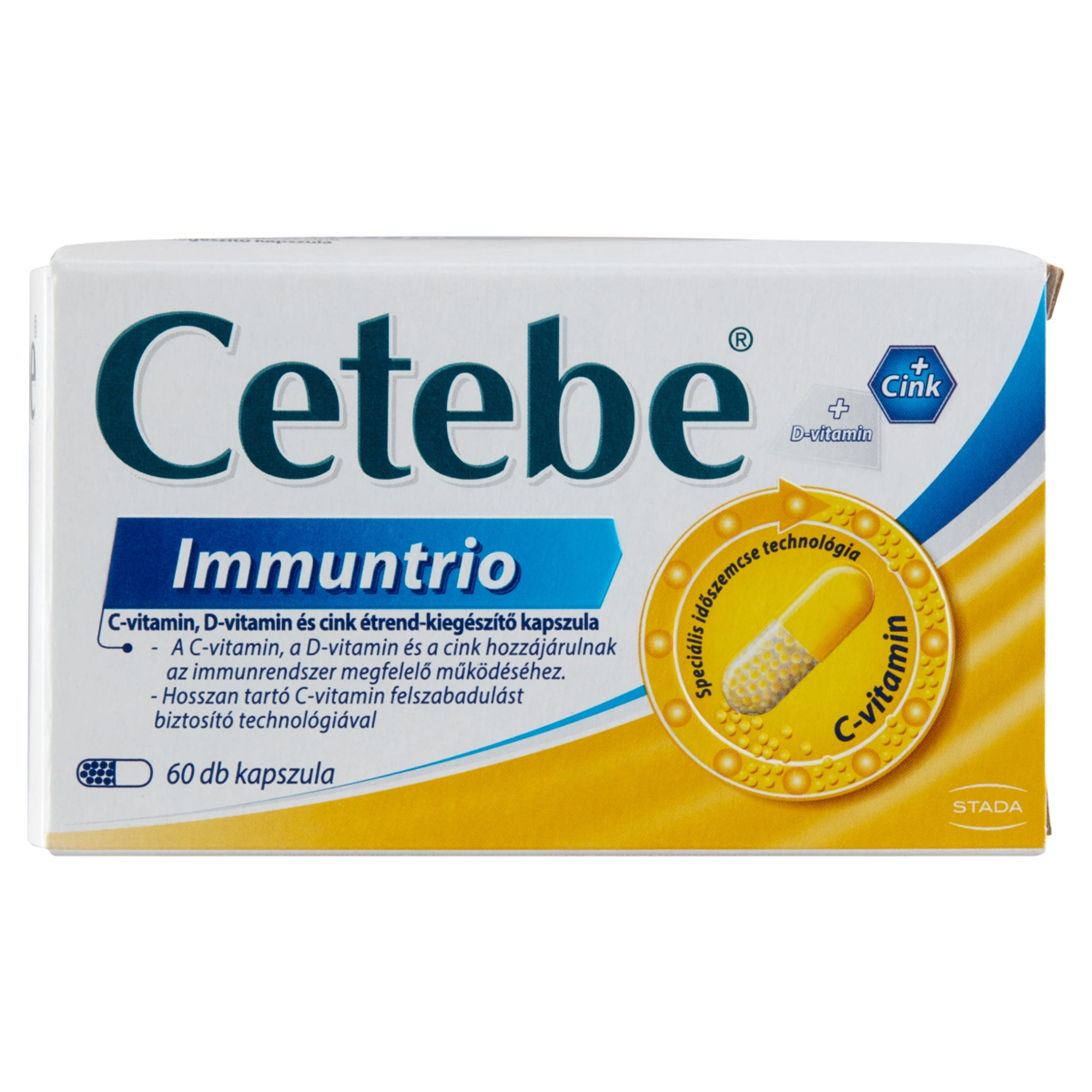 Cetebe C-vitamin+ D-vitamin+ Cink Kapszula - 60 db
