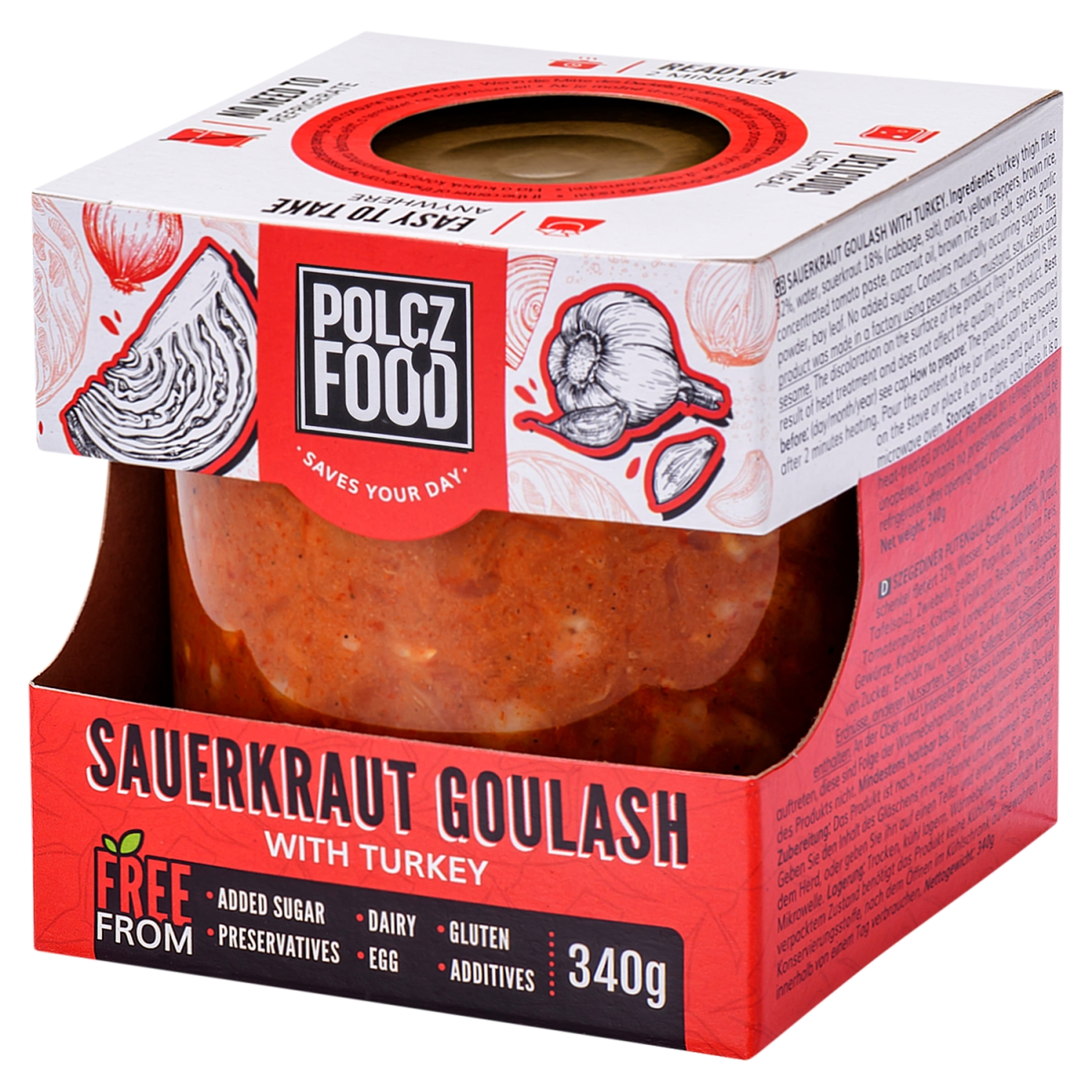 Polcz káposztás pulyka rizzsel - 340 g