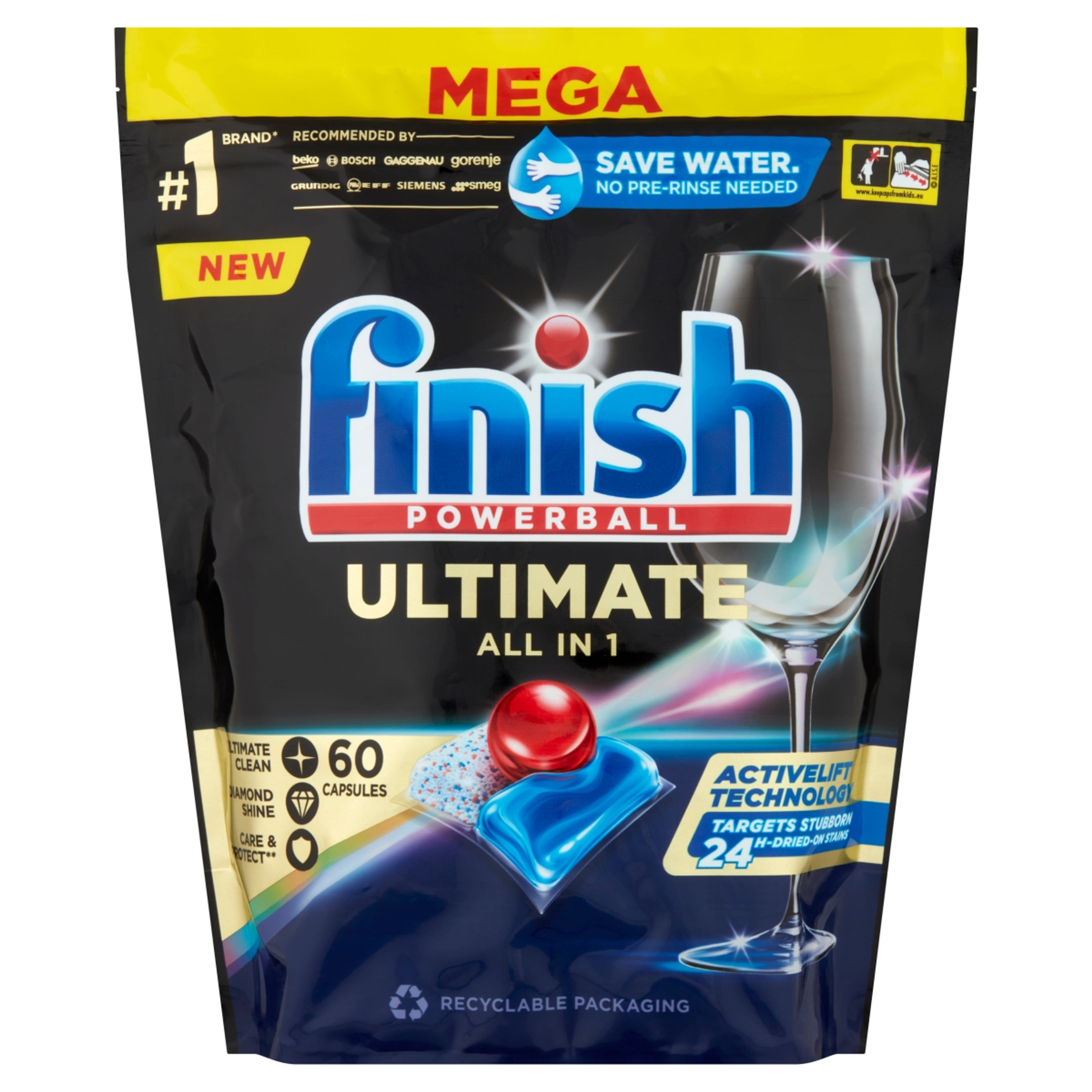 Finish Ultimate All in One Regular mosogatógép tabletta - 60 db-1