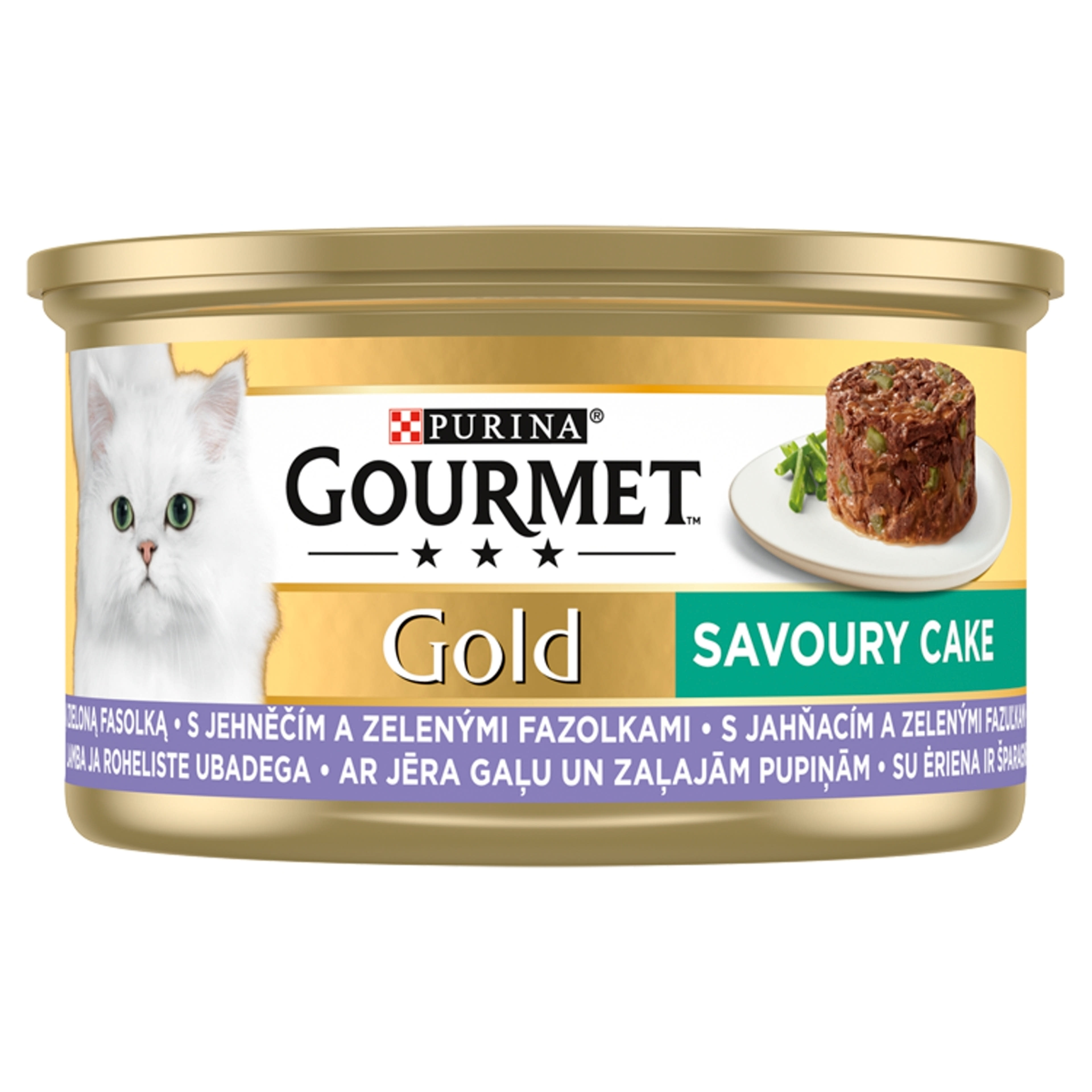 Gourmet Gold Savoury Cake konzerv macskáknak báránnyal és zöldbabbal - 85 g-1