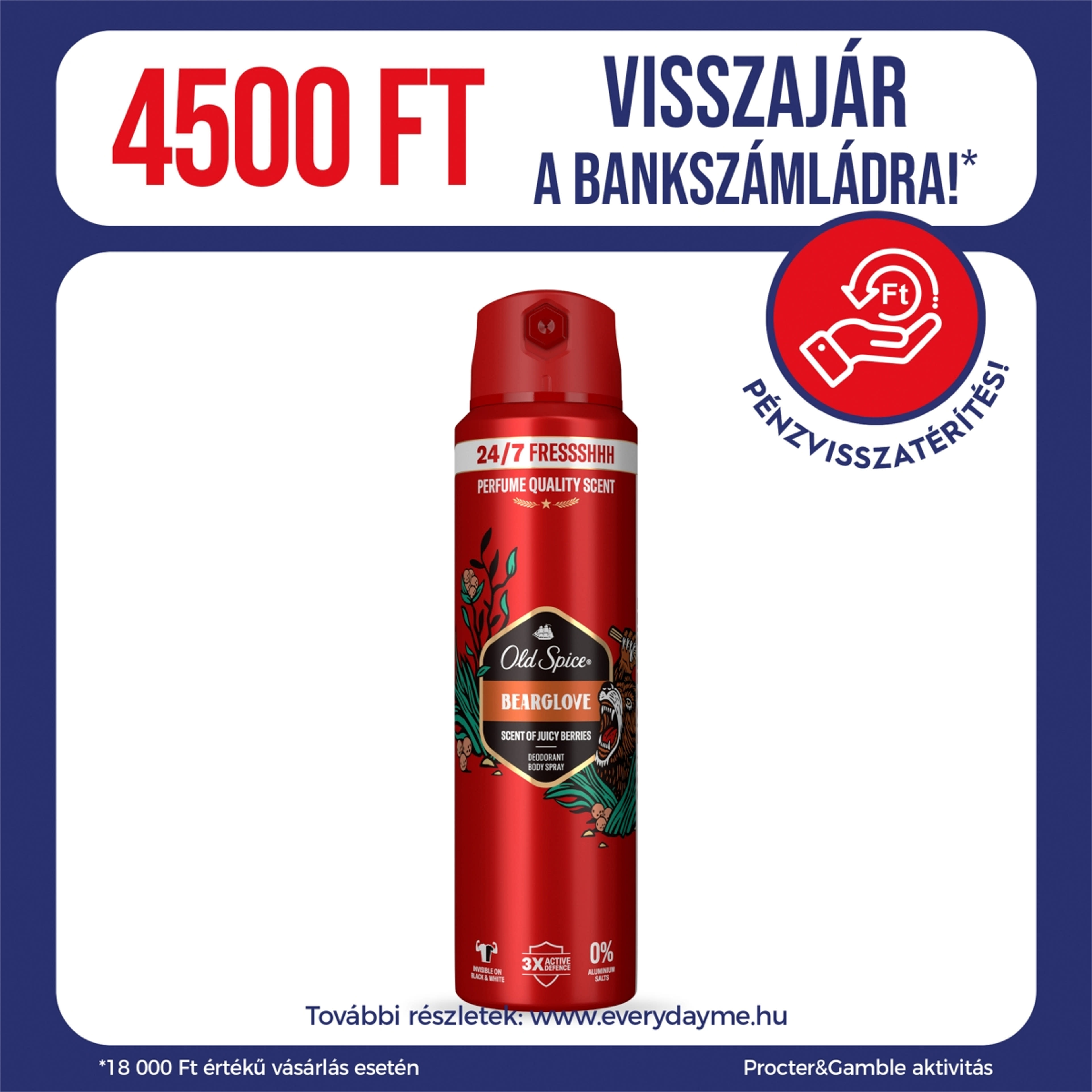 Old Spice Bearglove dezodor spray férfiaknak - 200 ml